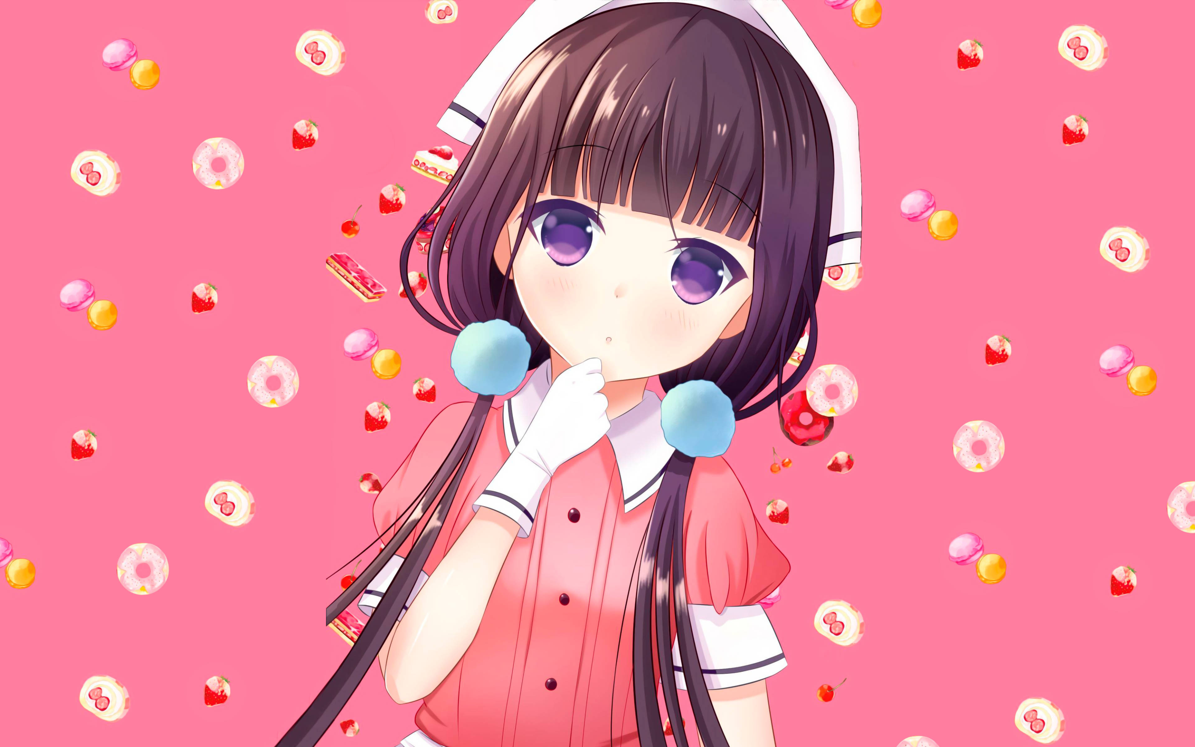 Vaaleanpunainen anime-estetiikka Maika Taustakuvat