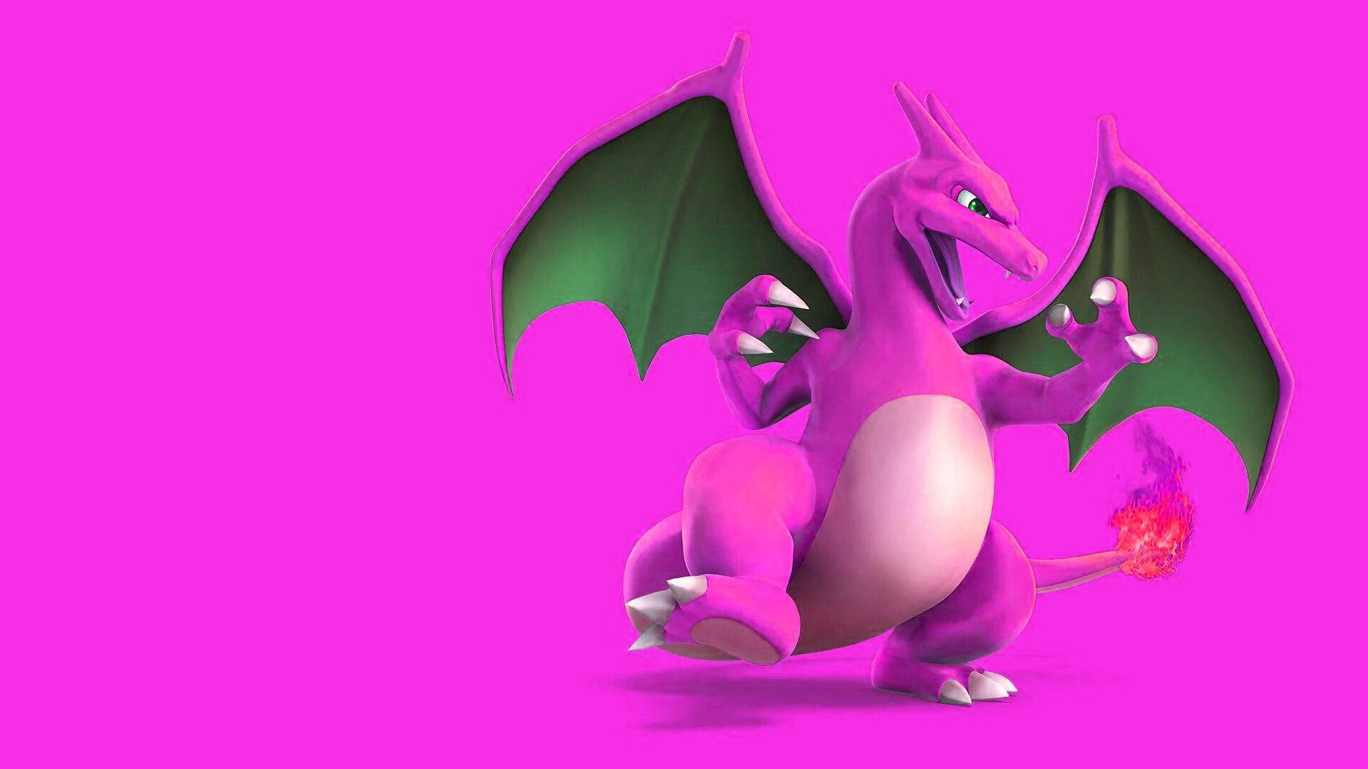Vaaleanpunainen Charizard Cool Pokemon Taustakuvat