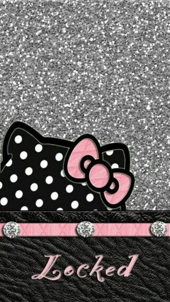 Vaaleanpunainen ja musta Hello Kitty Taustakuvat