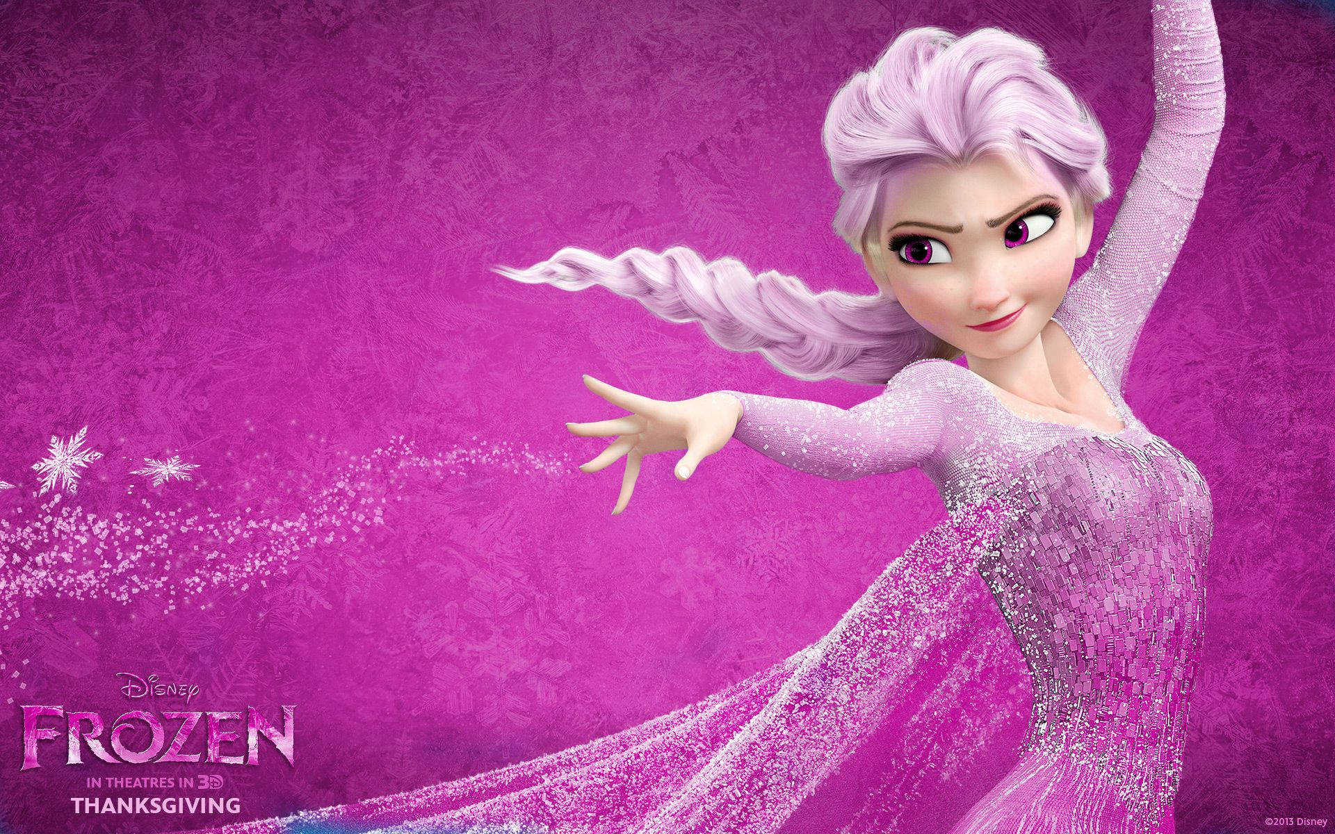 Vaaleanpunainen Elsa Frozen Anna Sen Mennä Taustakuvat