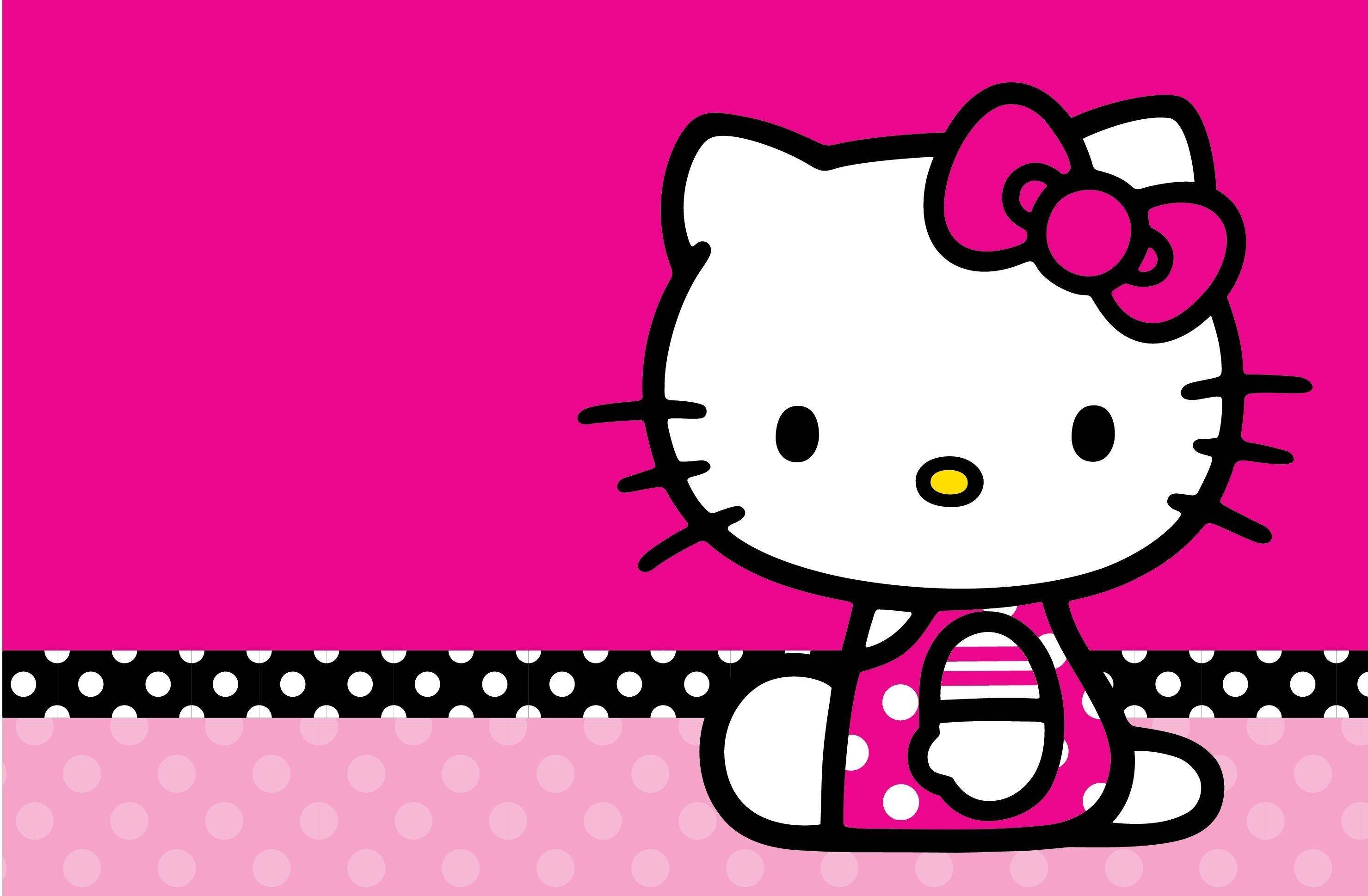 Vaaleanpunainen Hello Kitty jaetulla taustalla Taustakuvat