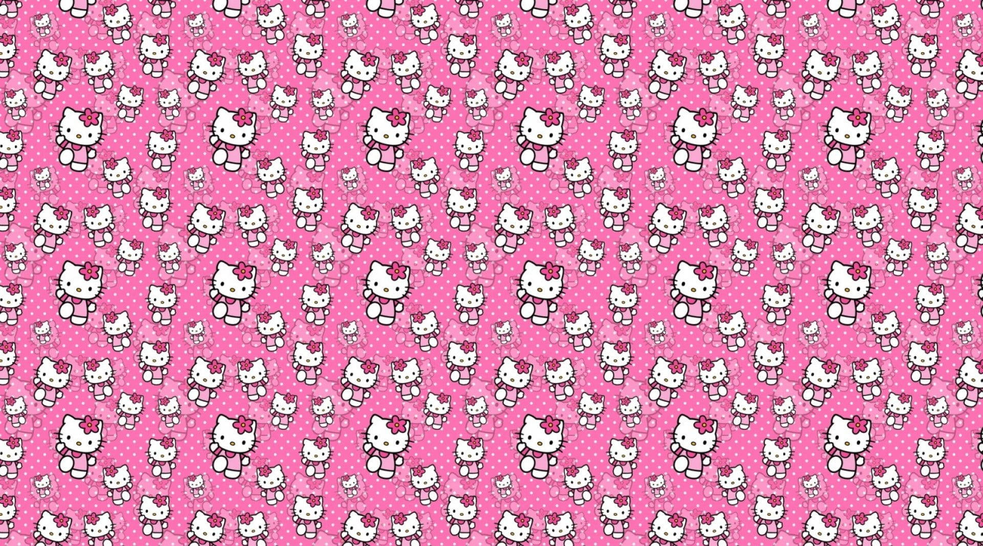 Vaaleanpunainen Hello Kitty kävelevä grafiikka Taustakuvat