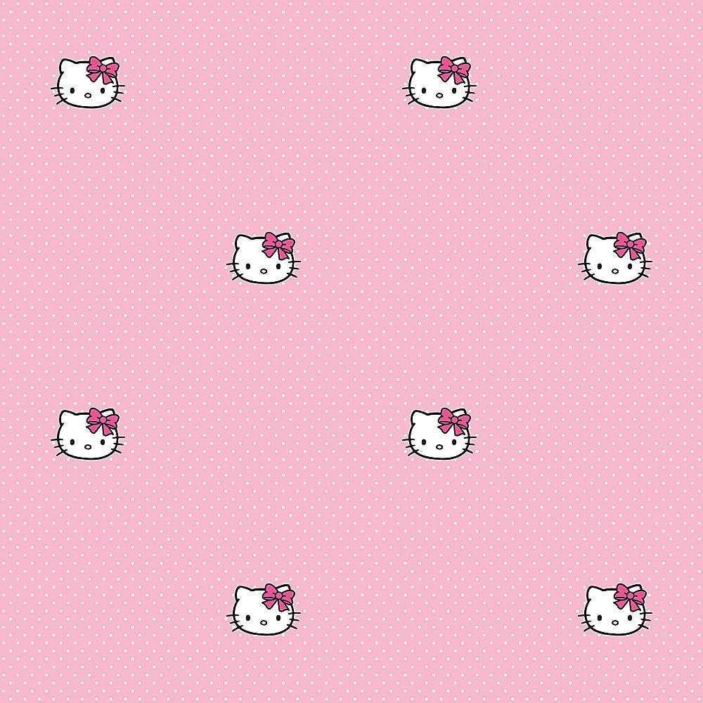 Vaaleanpunainen Hello Kitty -pääkuvio Taustakuvat