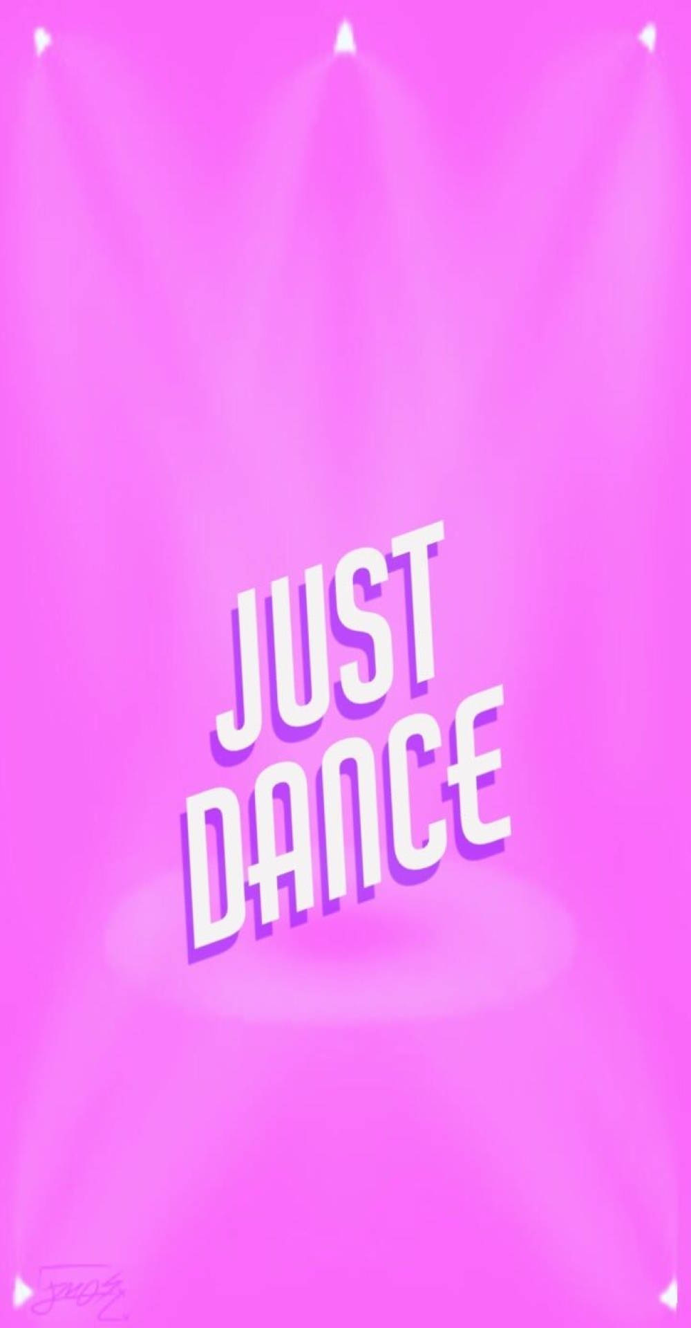 Vaaleanpunainen Just Dance -juliste Taustakuvat