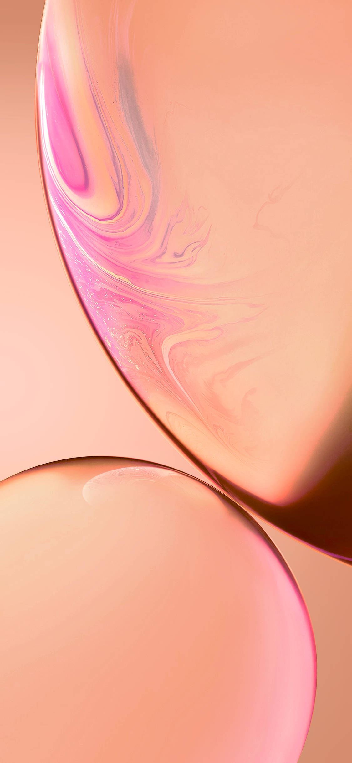 Vaaleanpunainen iPhone Xr Kevyt Kupla Taustakuvat