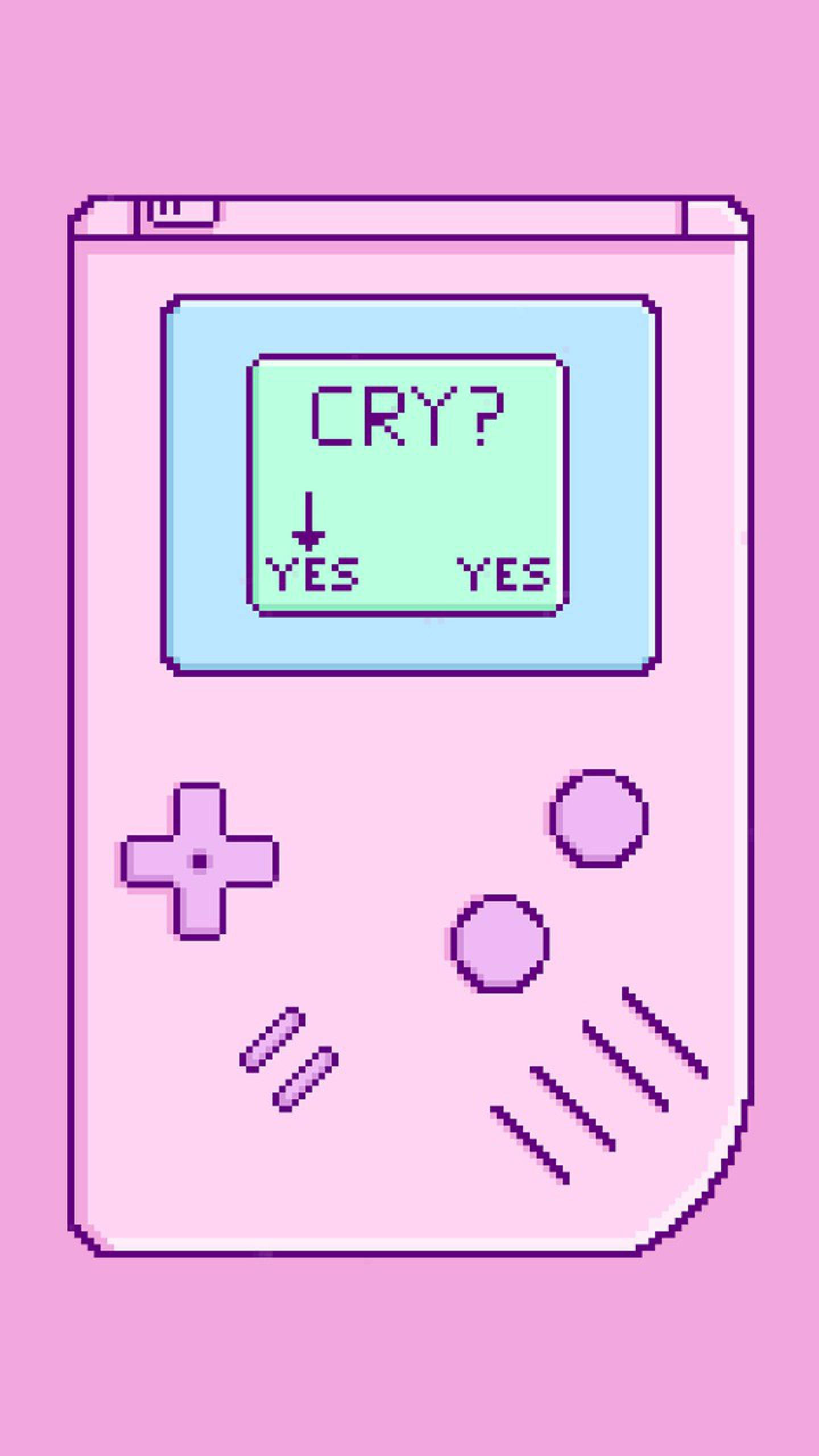 Vaaleanpunainen Game Boy Cry -valikko Taustakuvat