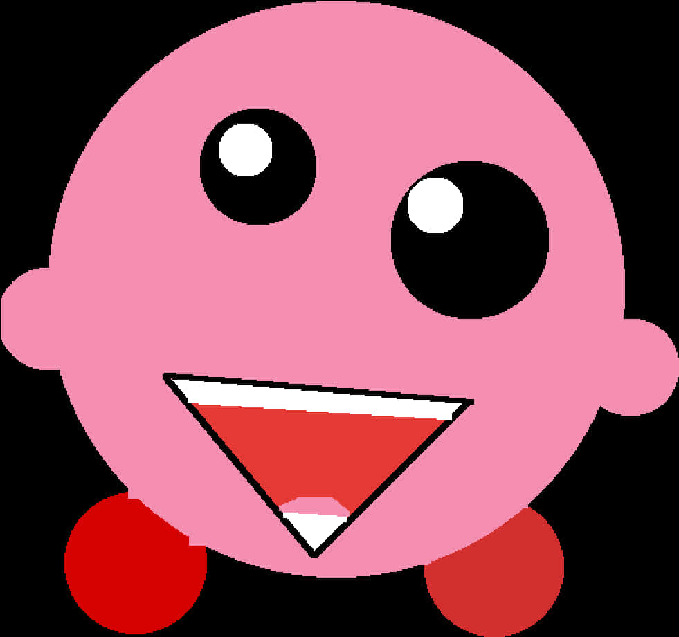 Vaaleanpunainen Kirby - Vektorigrafiikka Taustakuvat