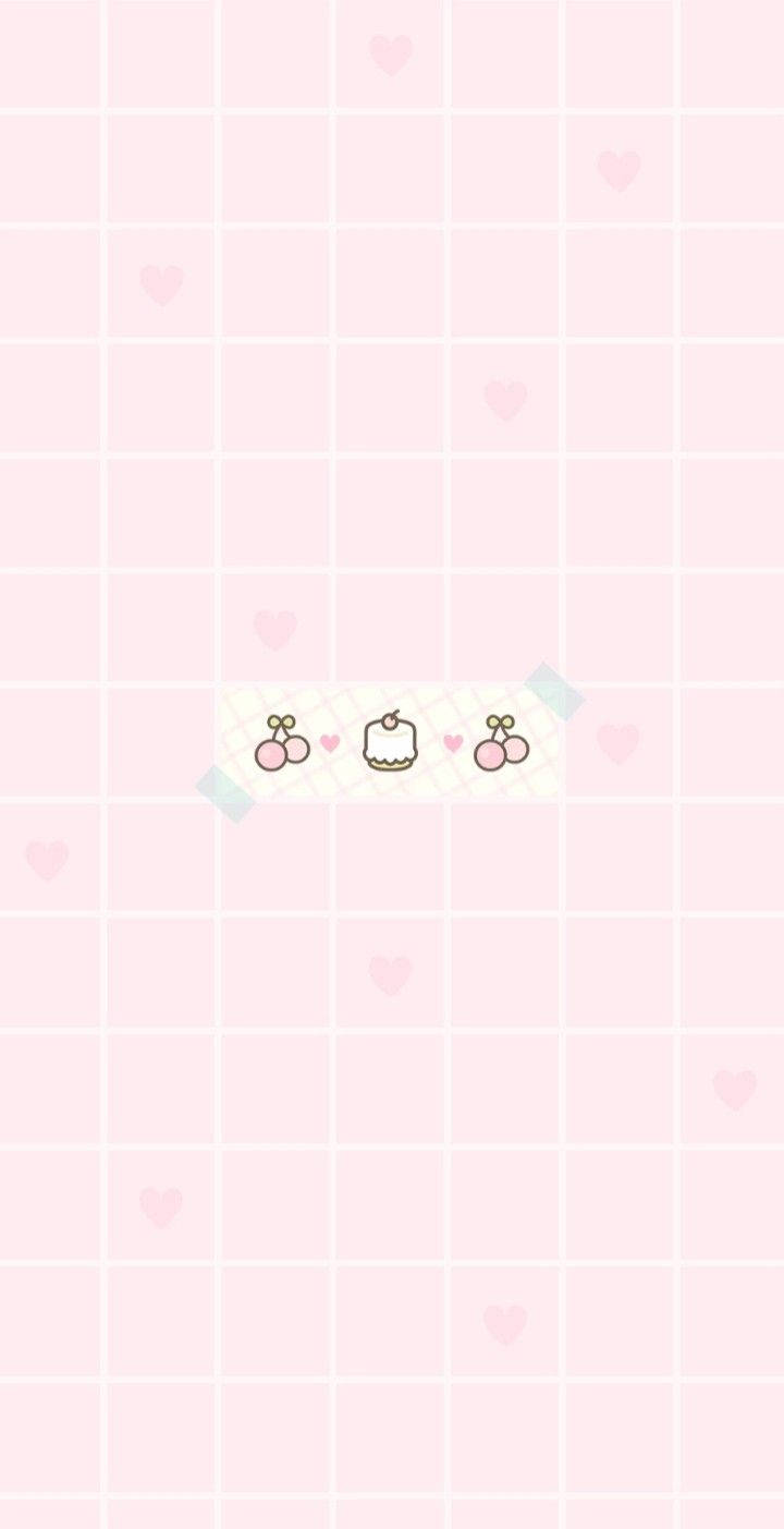 Vaaleanpunaiset Kawaii-kirsikat Taustakuvat