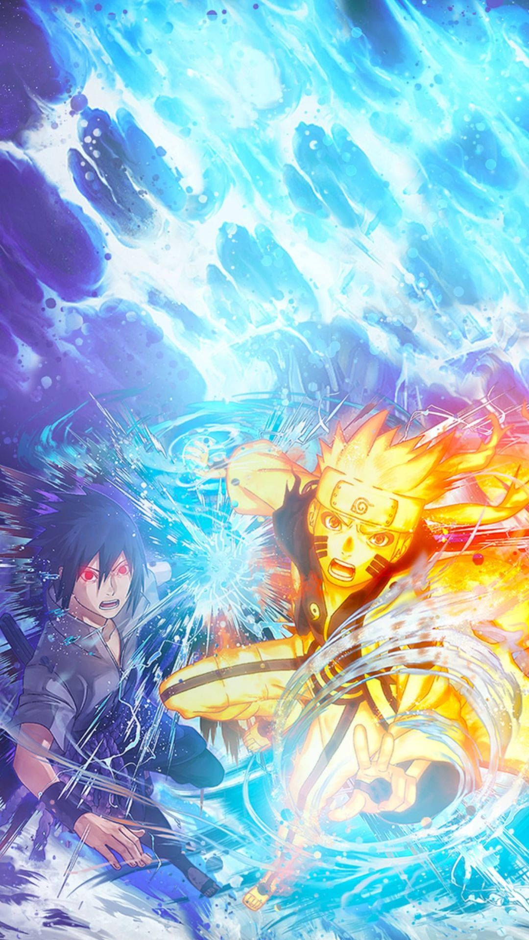 Vaikuttava Sasuke Naruto iPhone-digitaalitaide Taustakuvat