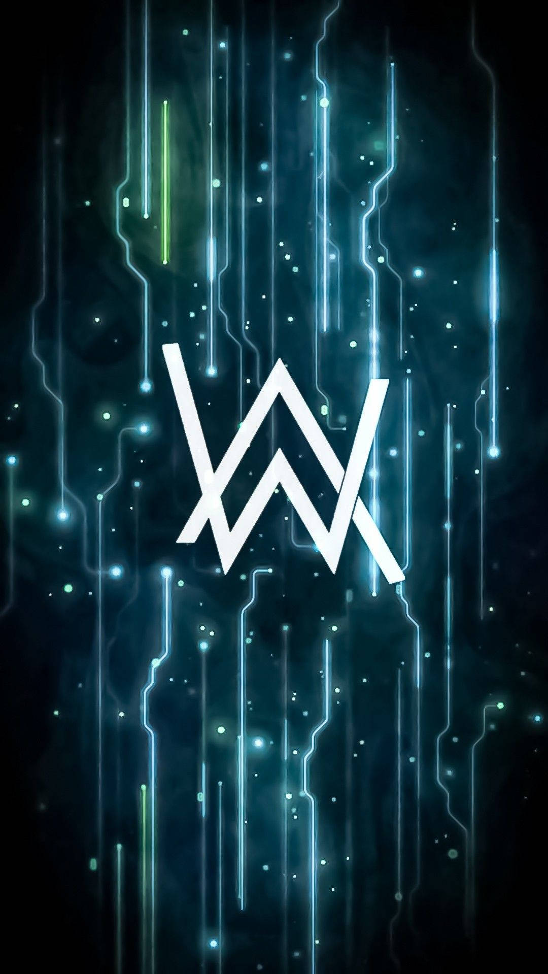 Valkoinen Alan Walker -logo abstraktilla taustalla Taustakuvat