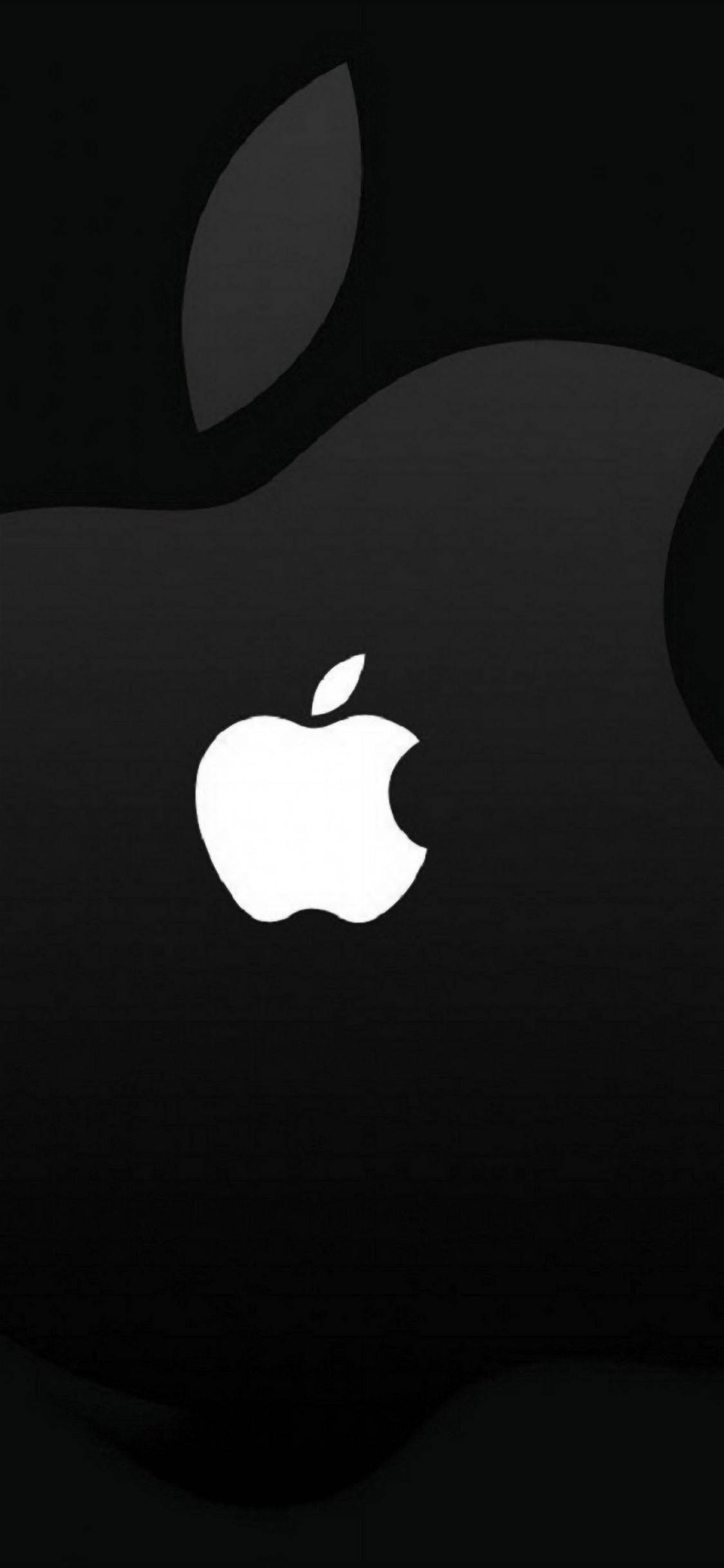 Valkoinen Apple-logo iPhone tumma Taustakuvat