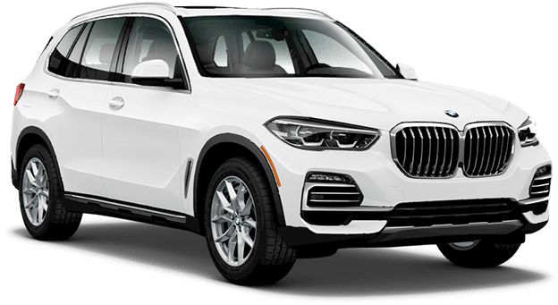 Valkoinen BMW X5 katumaasturi profiilikuvassa Taustakuvat