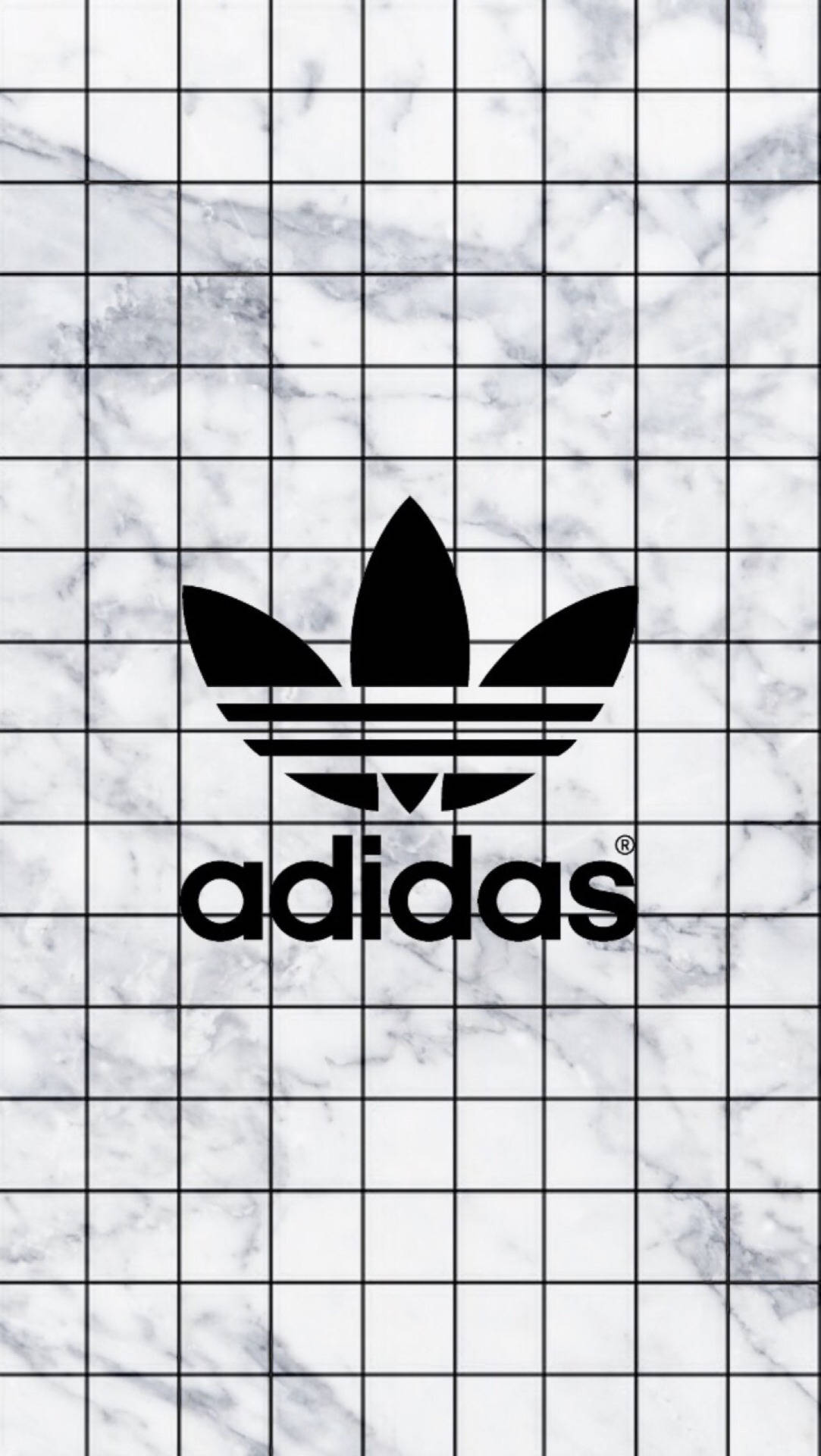 Valkoinen esteettinen Tumblr Adidas-logo marmorilla Taustakuvat