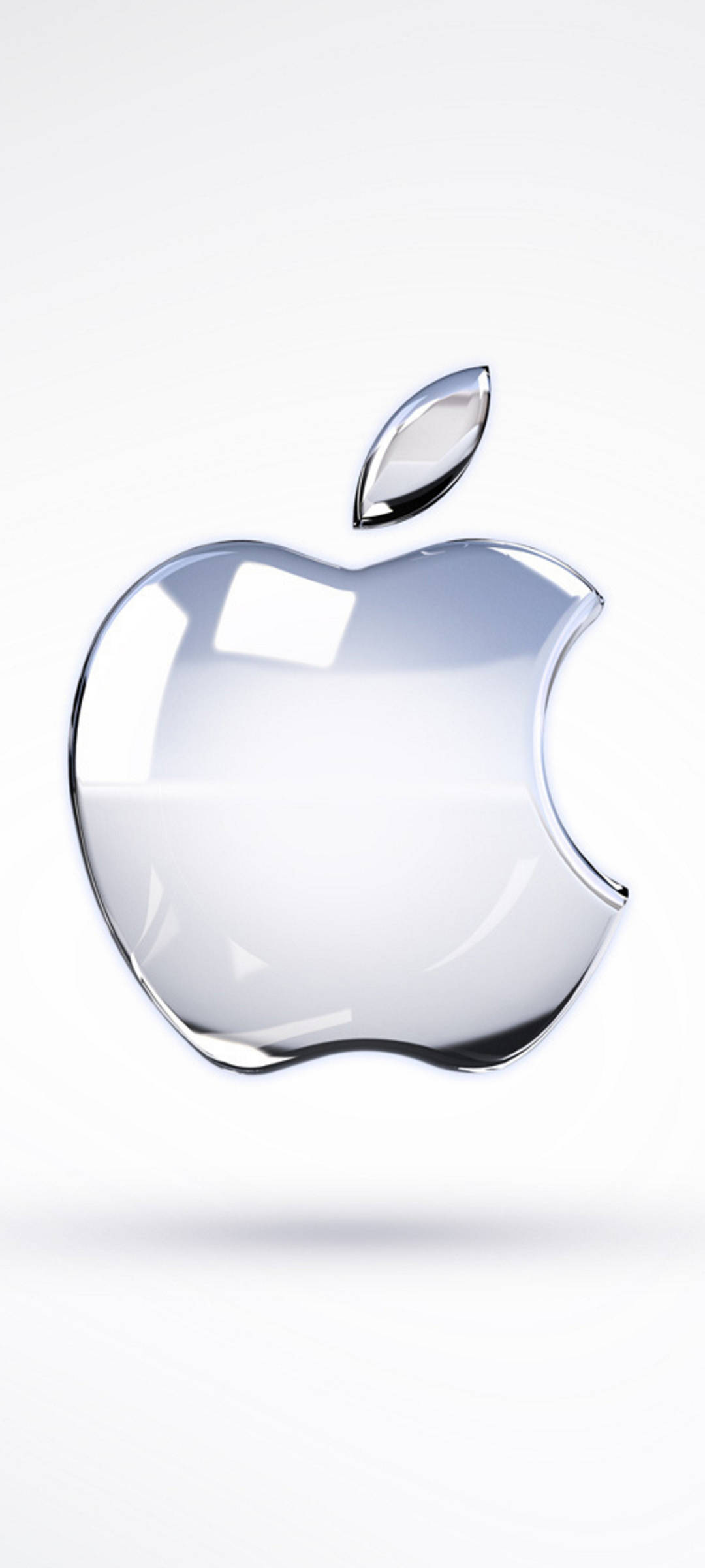 Valkoinen hopeisella Apple-logolla iPhone Taustakuvat