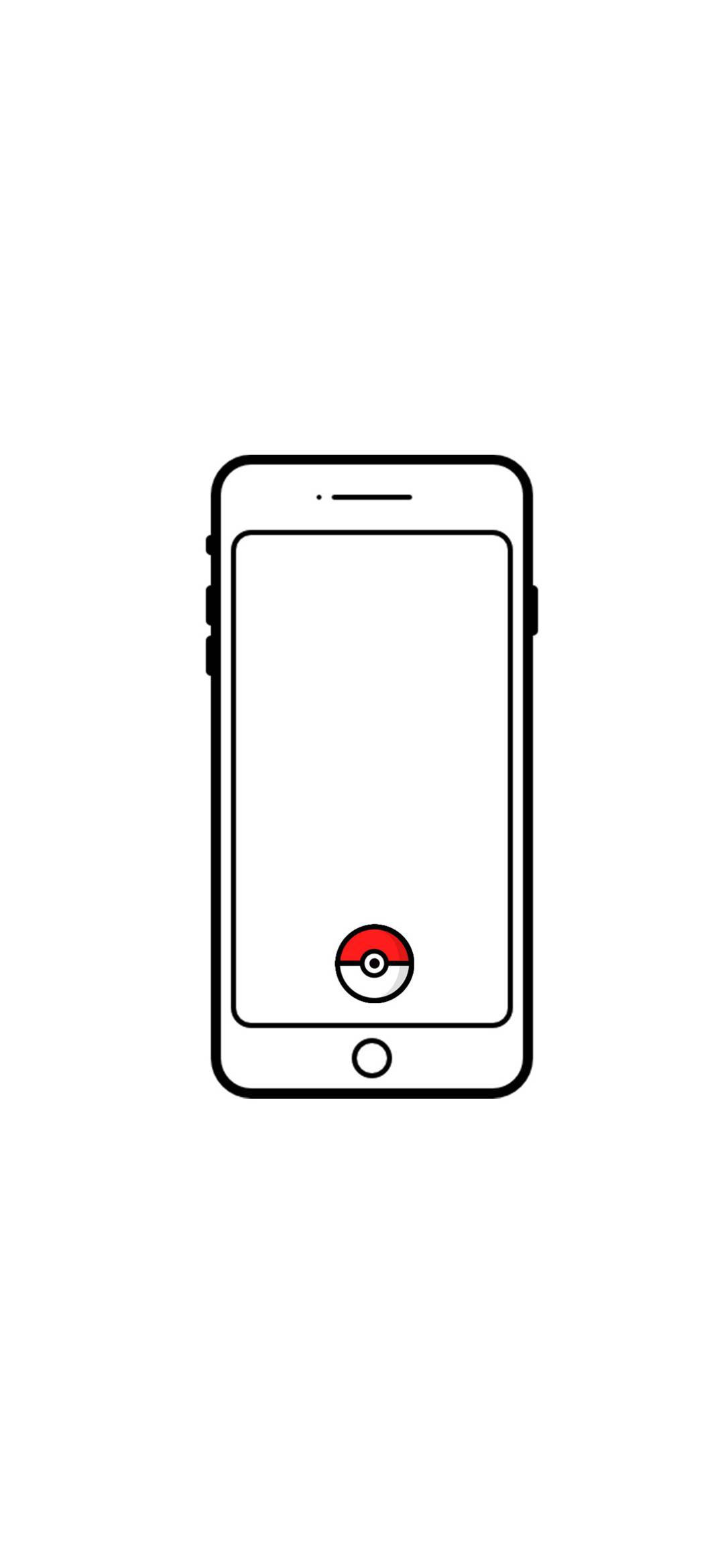 Valkoinen iPhone Poké-pallo Taustakuvat