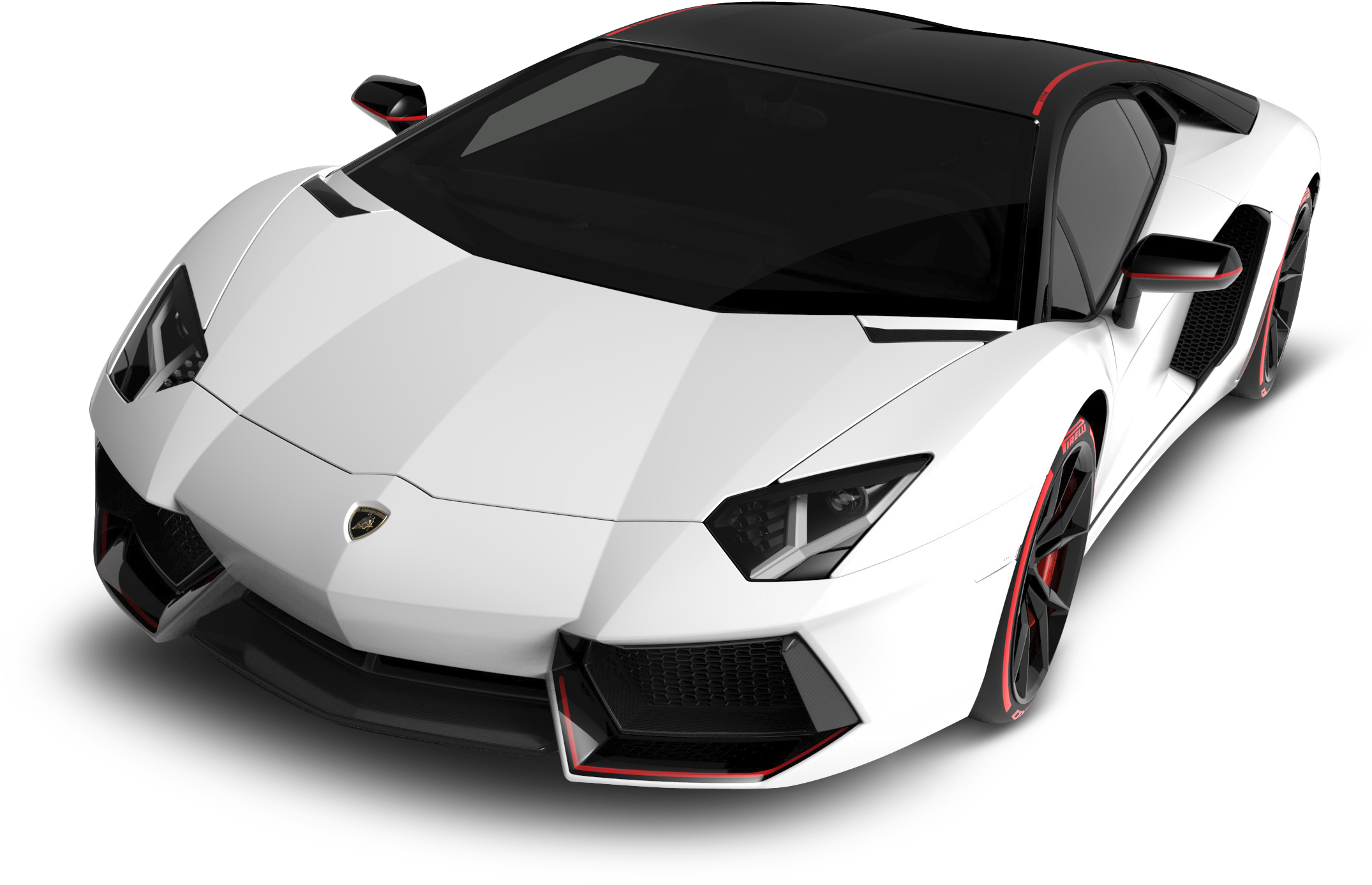 Valkoinen Lamborghini Aventador S V J viistosta kuvattuna Taustakuvat
