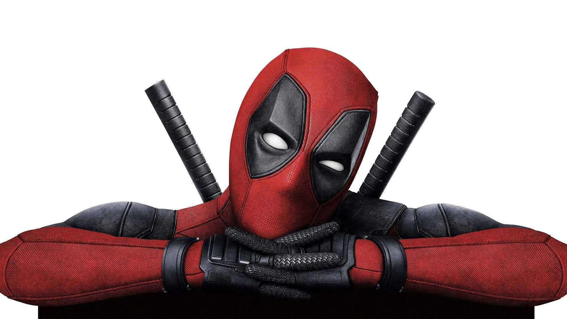 Valkoinen minimalistinen Deadpool-tausta kulmakarvan kohotus Taustakuvat