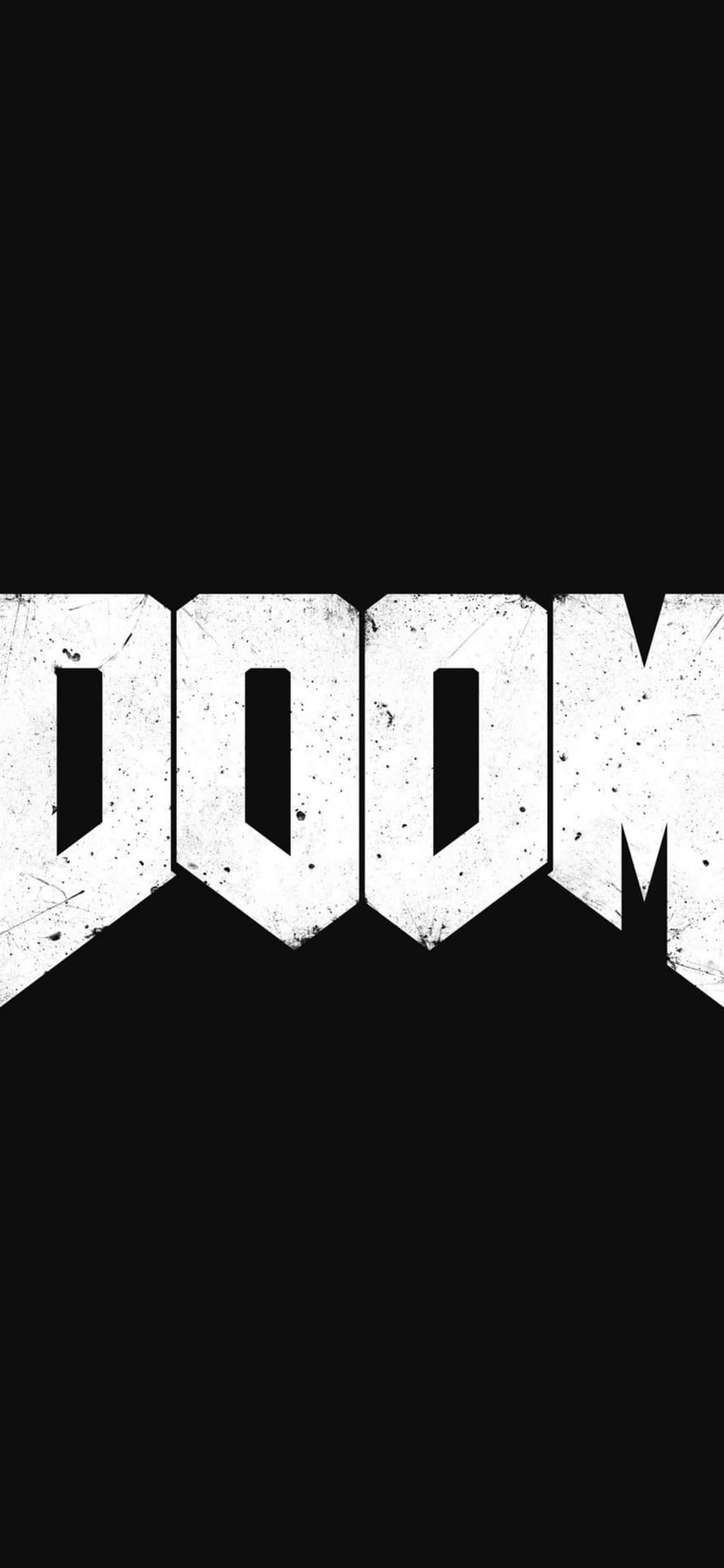 Valkoinen musta Doom iPhone Xs -taustakuva Taustakuvat