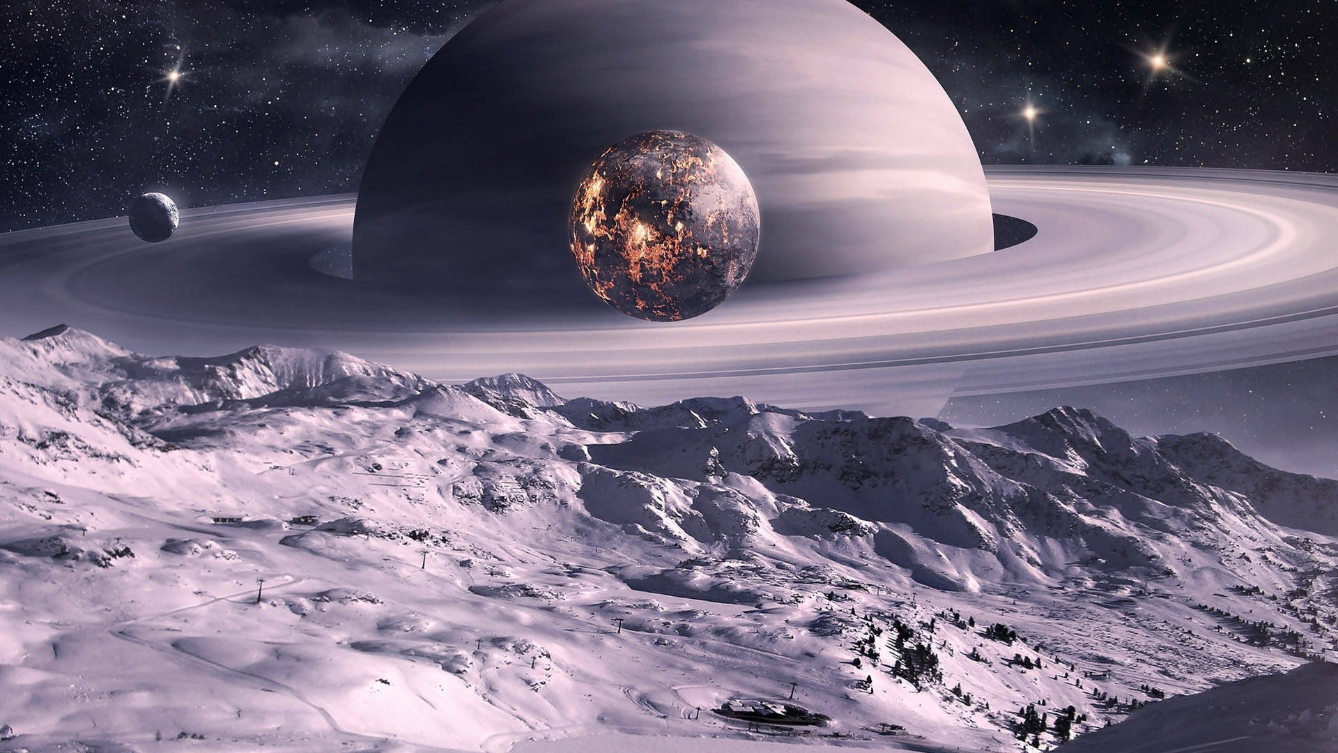 Valkoinen Saturnus 4K