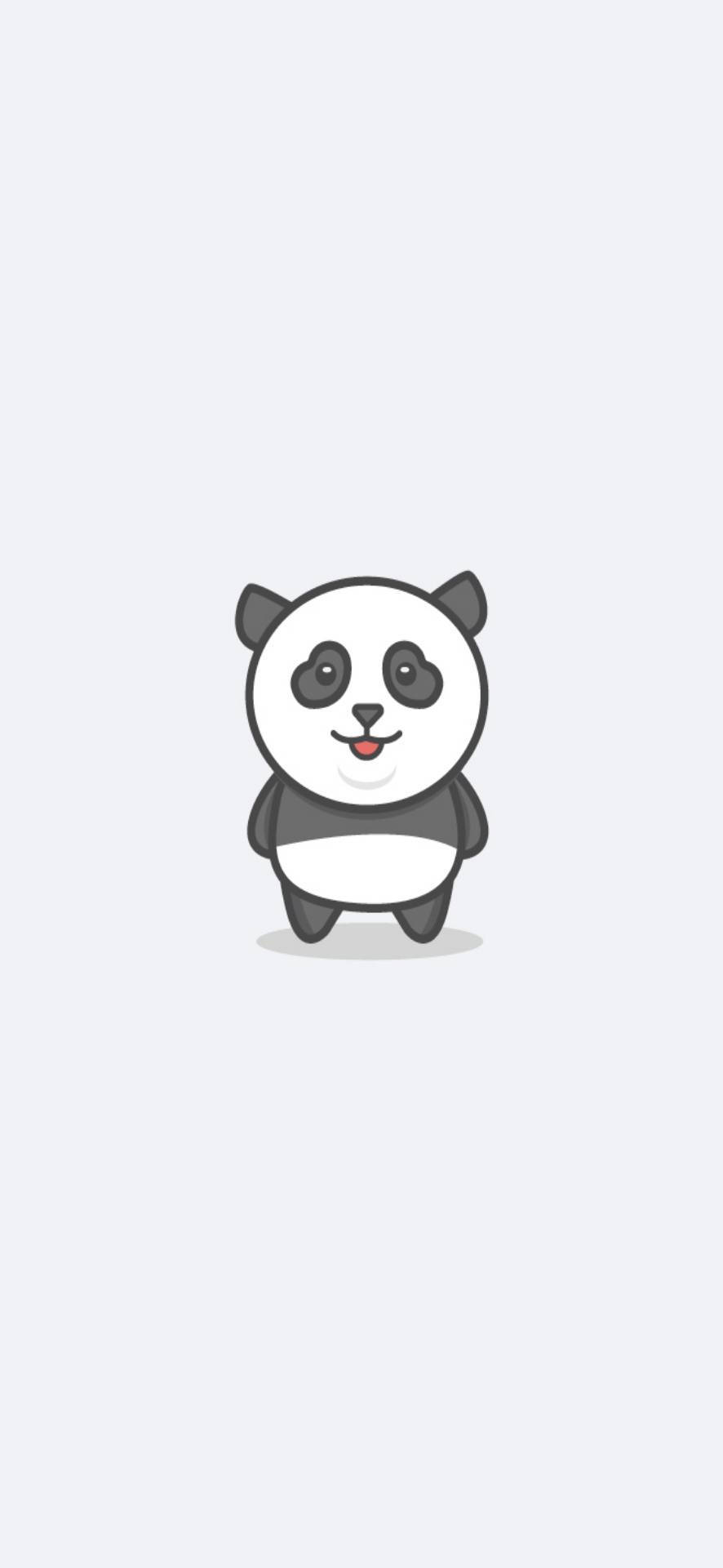 Valkoinen söpöllä pandalla iPhone Taustakuvat