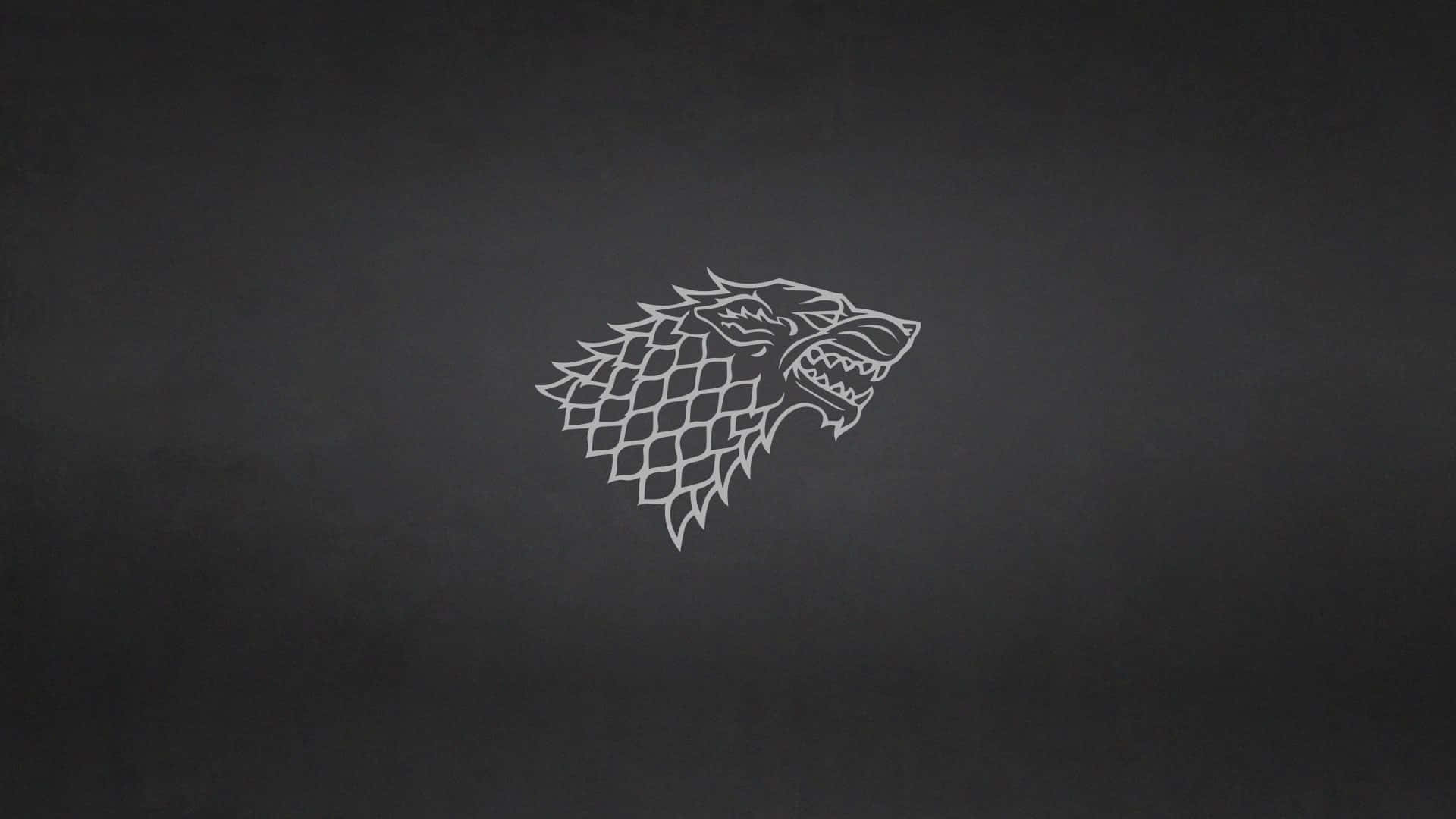 Valkoinen Stark-symboli tummalla taustalla Taustakuvat