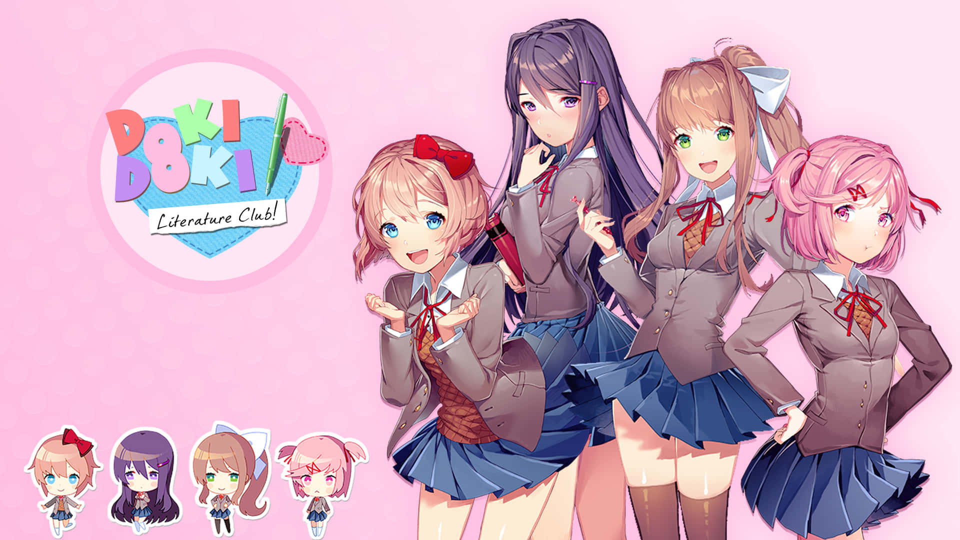 Ddlc — Söpö anime GIF Taustakuvat