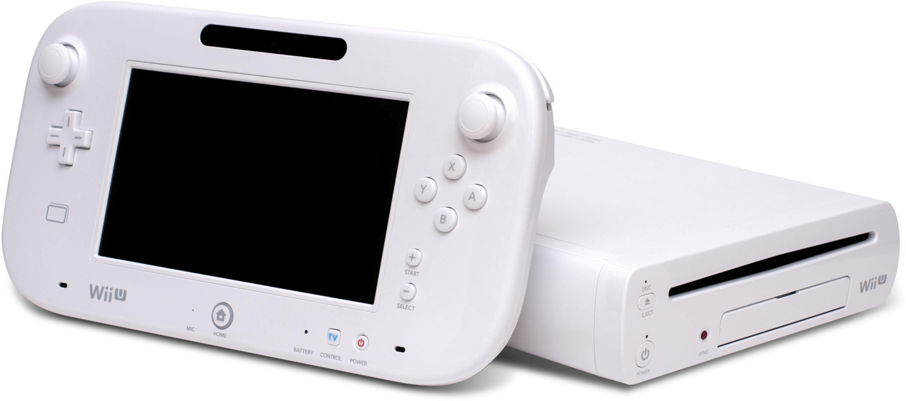 Valkoinen Wii U -konsoli ja ohjain Taustakuvat