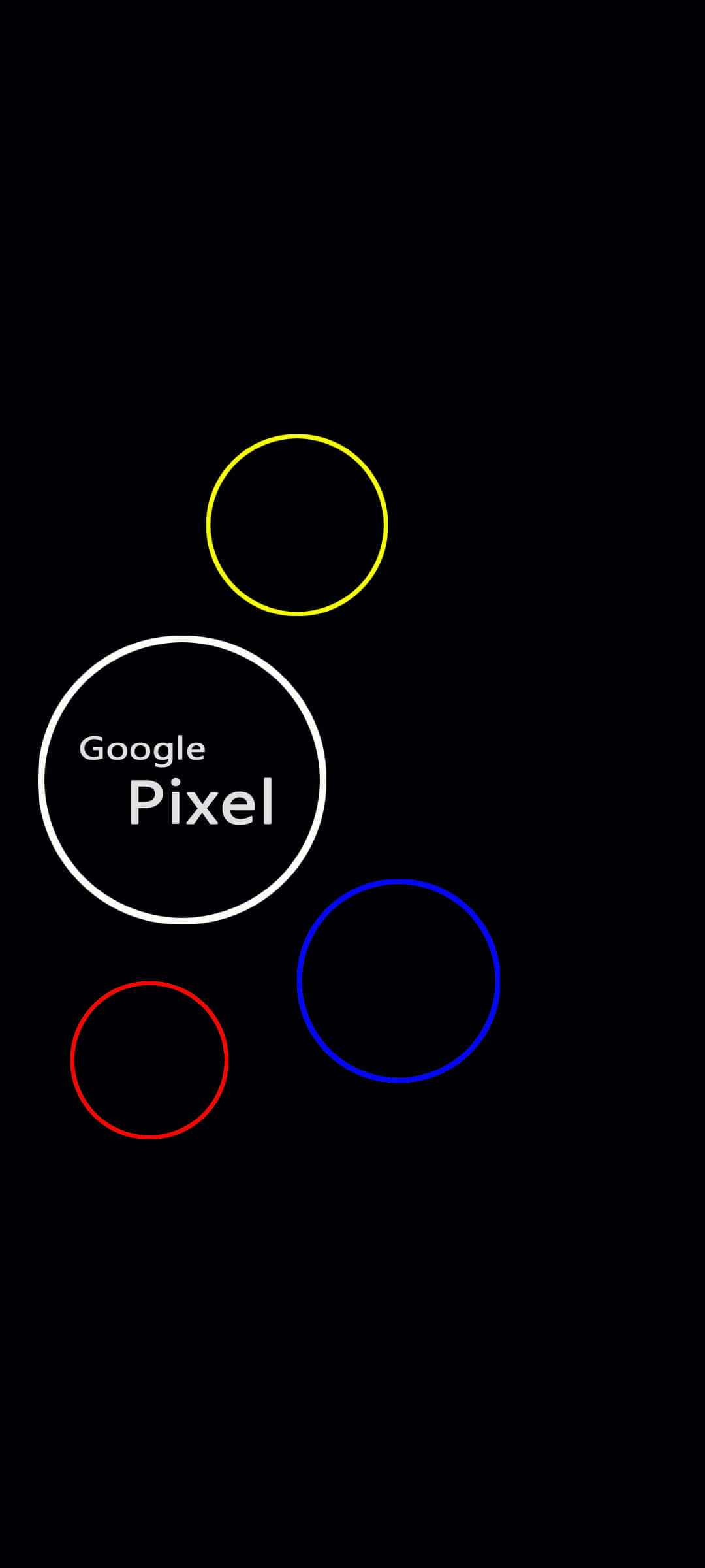 Valkoiset ympyrät Pixel 3 AMOLED -tausta Taustakuvat