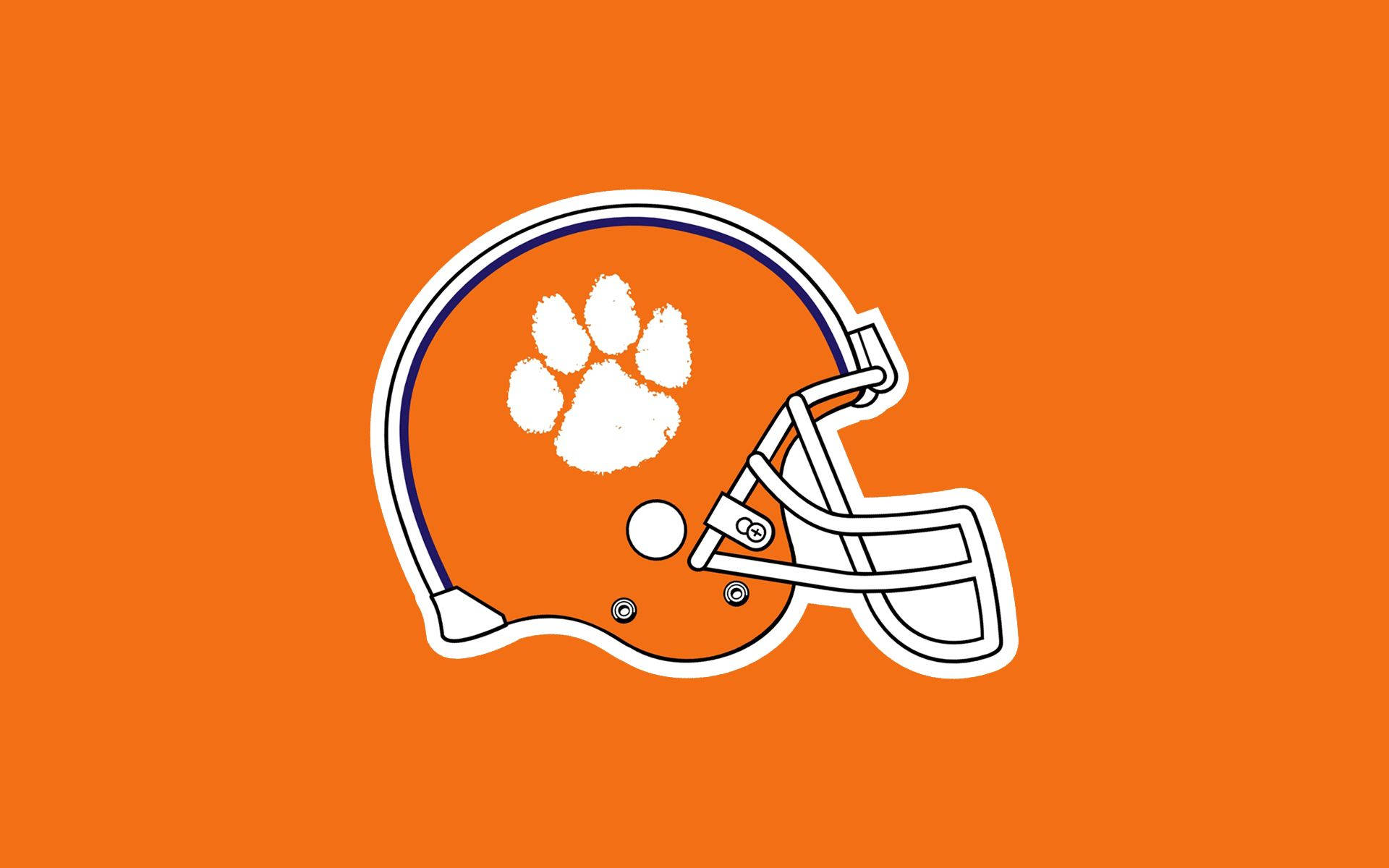 Clemson Tigers jalkapallologo oranssi työpöydän taustakuva.