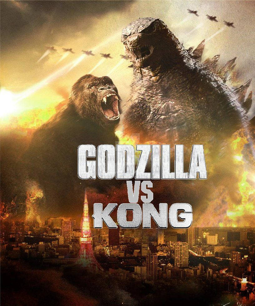 Valmistaudu Eeppiseen Taisteluun Godzilla Vs Kong Taustakuvat