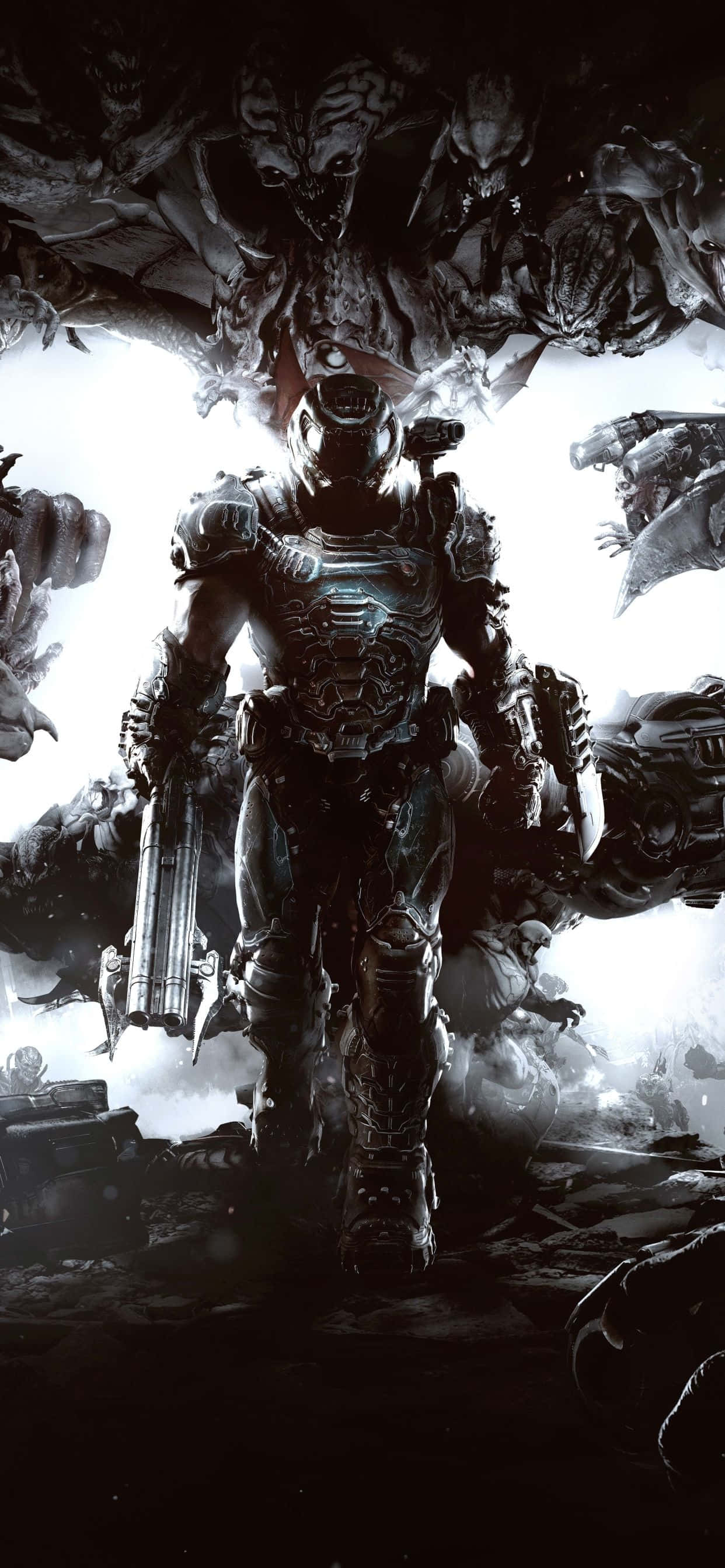 Valmistaudu tappamaan demoneita Doom Eternalissa iOS:llä Taustakuvat