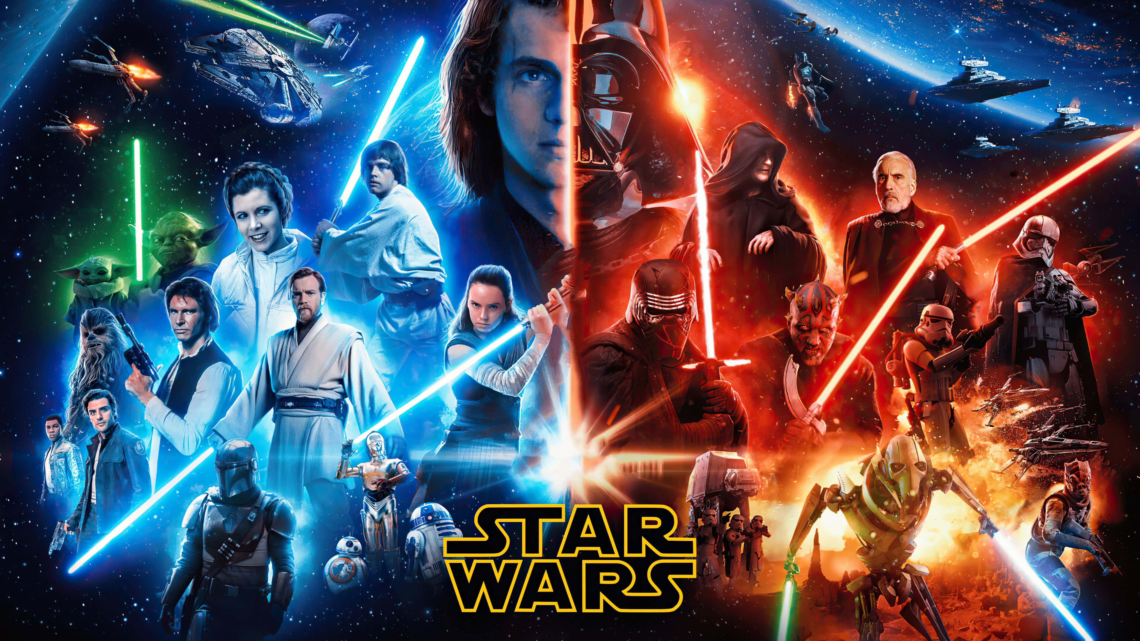Valon ja pimeyden voima Star Wars -taustakuva Taustakuvat