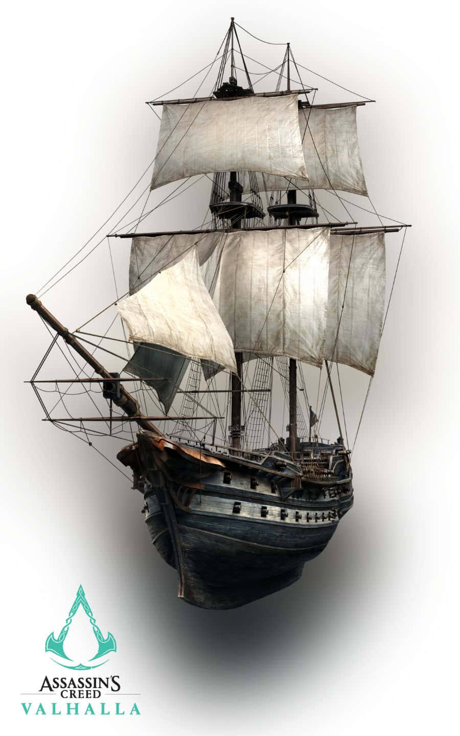Valtava laiva 1440p Assassin's Creed Valhalla -taustakuva Taustakuvat