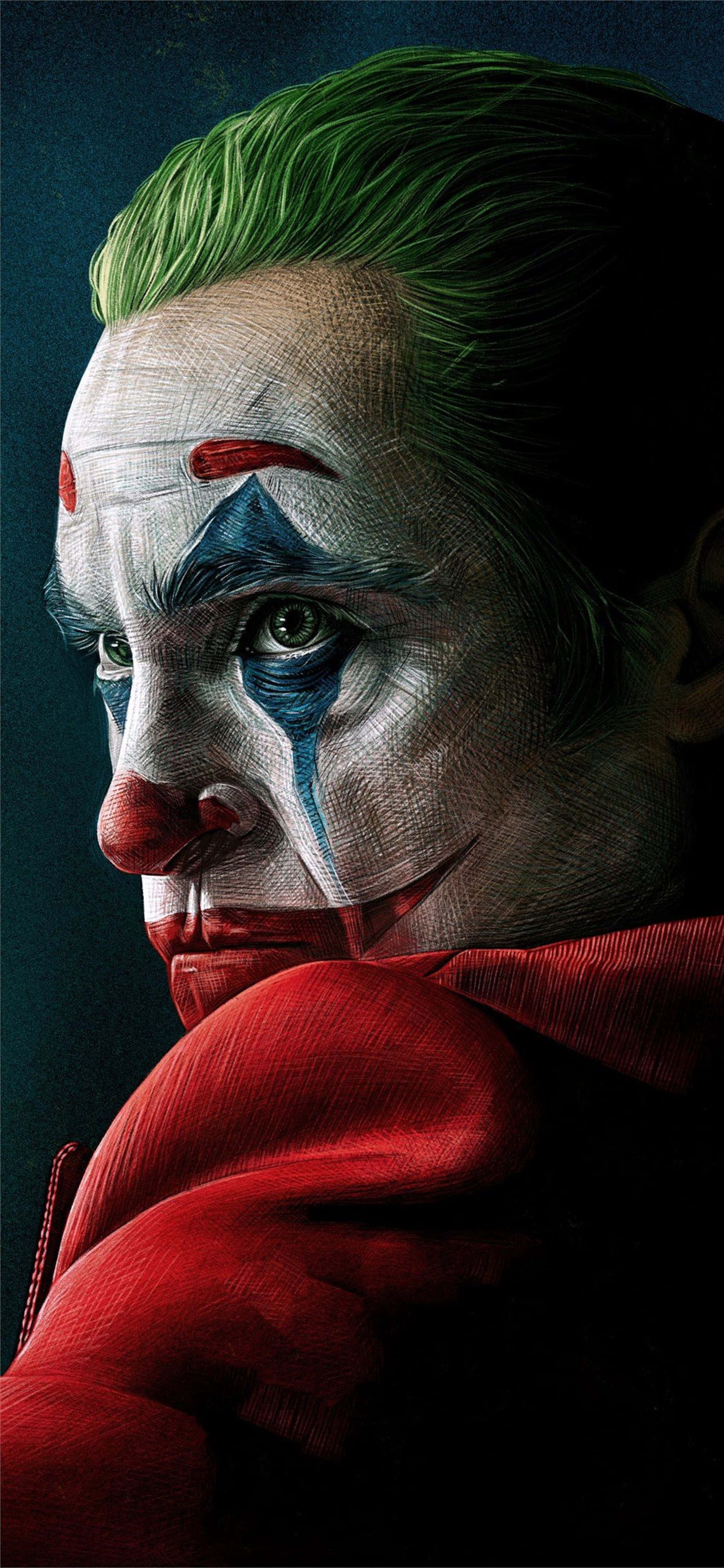 Vangitseva Joker-taideteos 4K-resoluutiolla puhelimen taustakuvaksi Taustakuvat