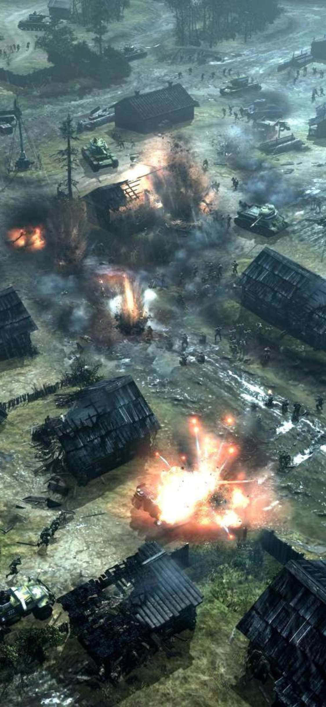 Vangitseva sotapeli iPhone XS:llä: Company of Heroes 2 Taustakuvat