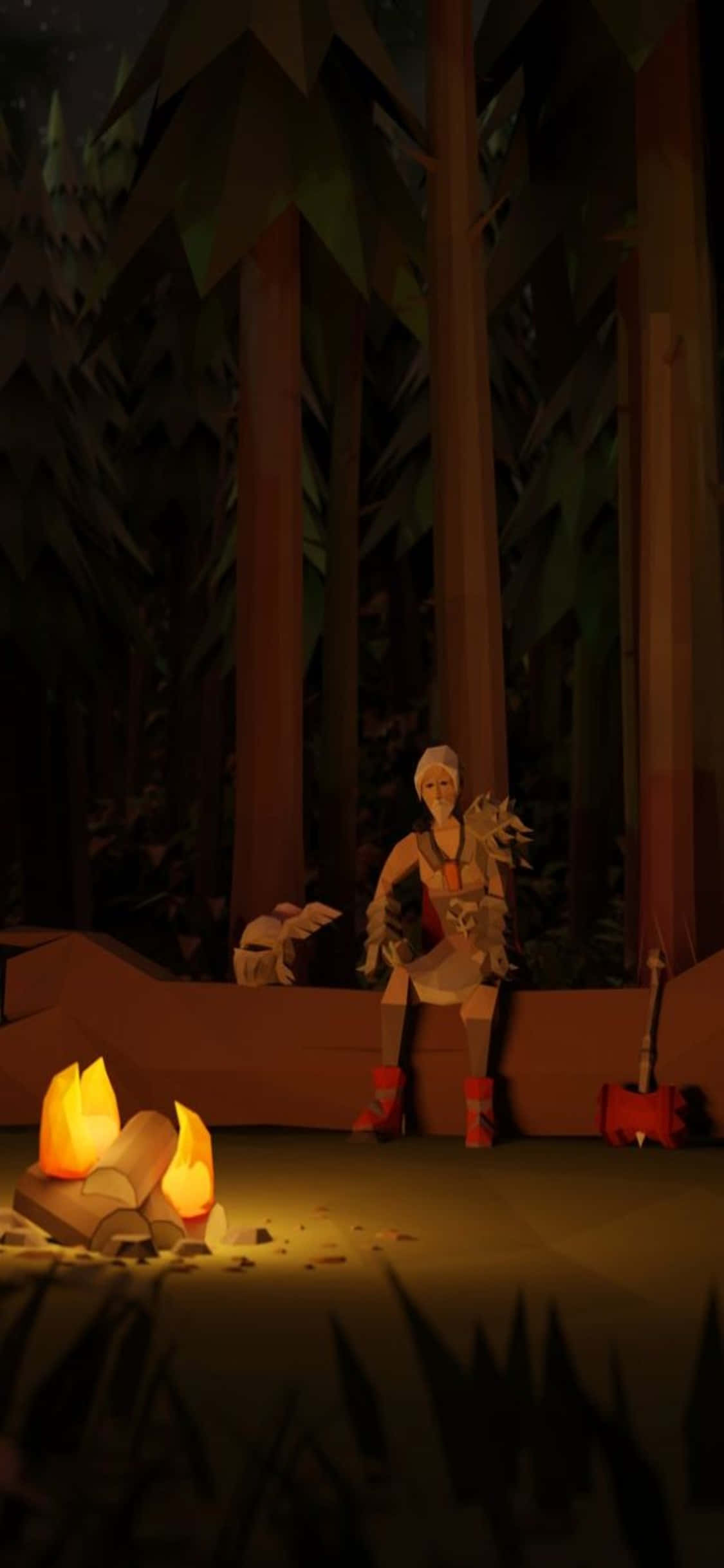 Vanha mies iPhone X Runescape Oldschool -taustakuvassa Taustakuvat