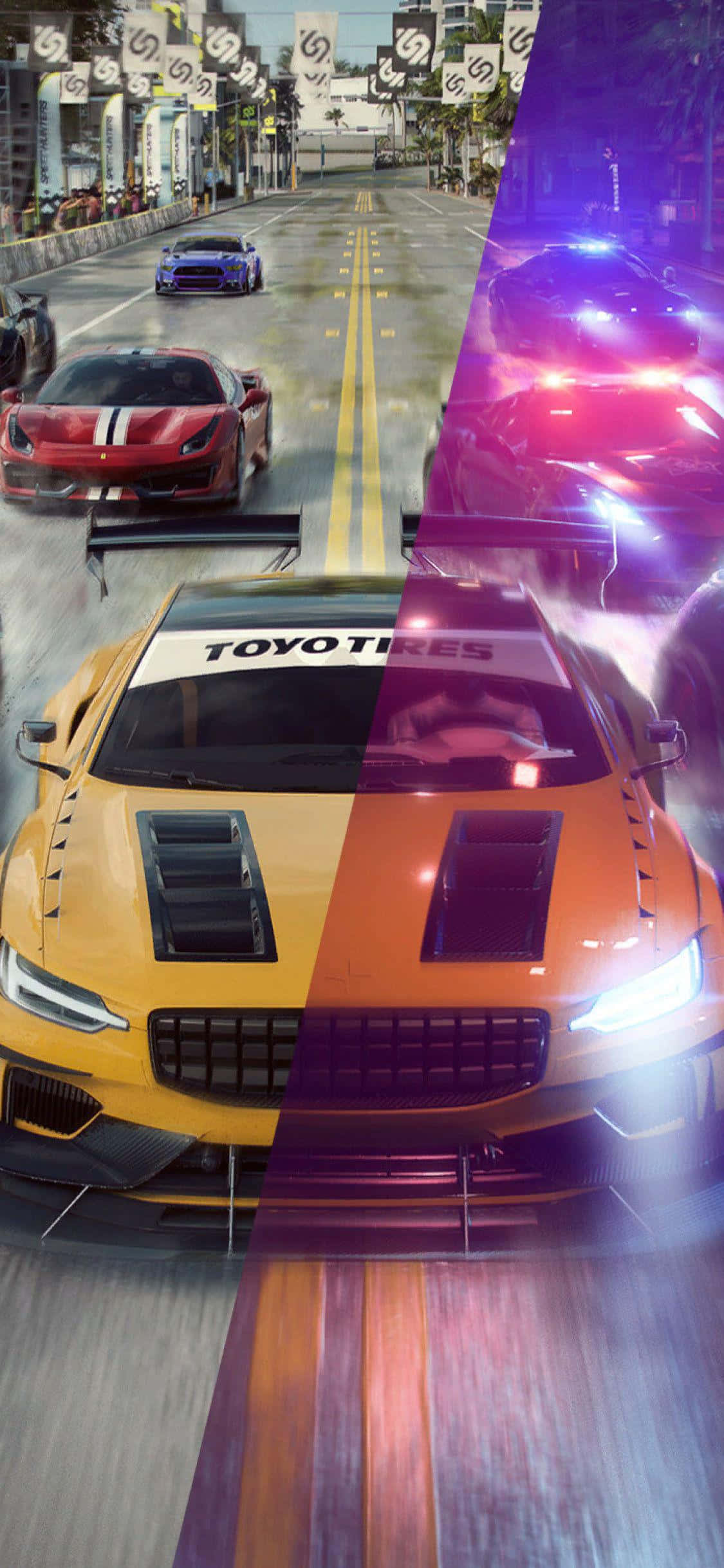 Vapauta vauhtihirmu – Hanki Need for Speed Heat iPhone Xs:llesi Taustakuvat