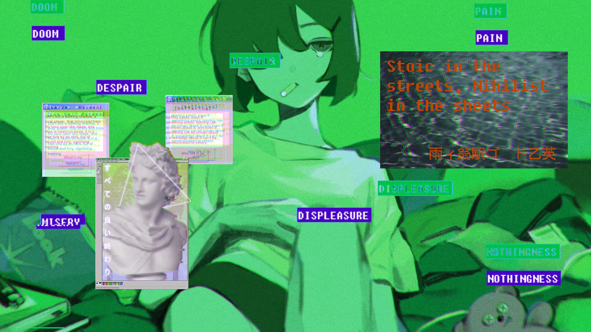 Vaporwave-anime Neon Genesis Evangelion Taustakuvat