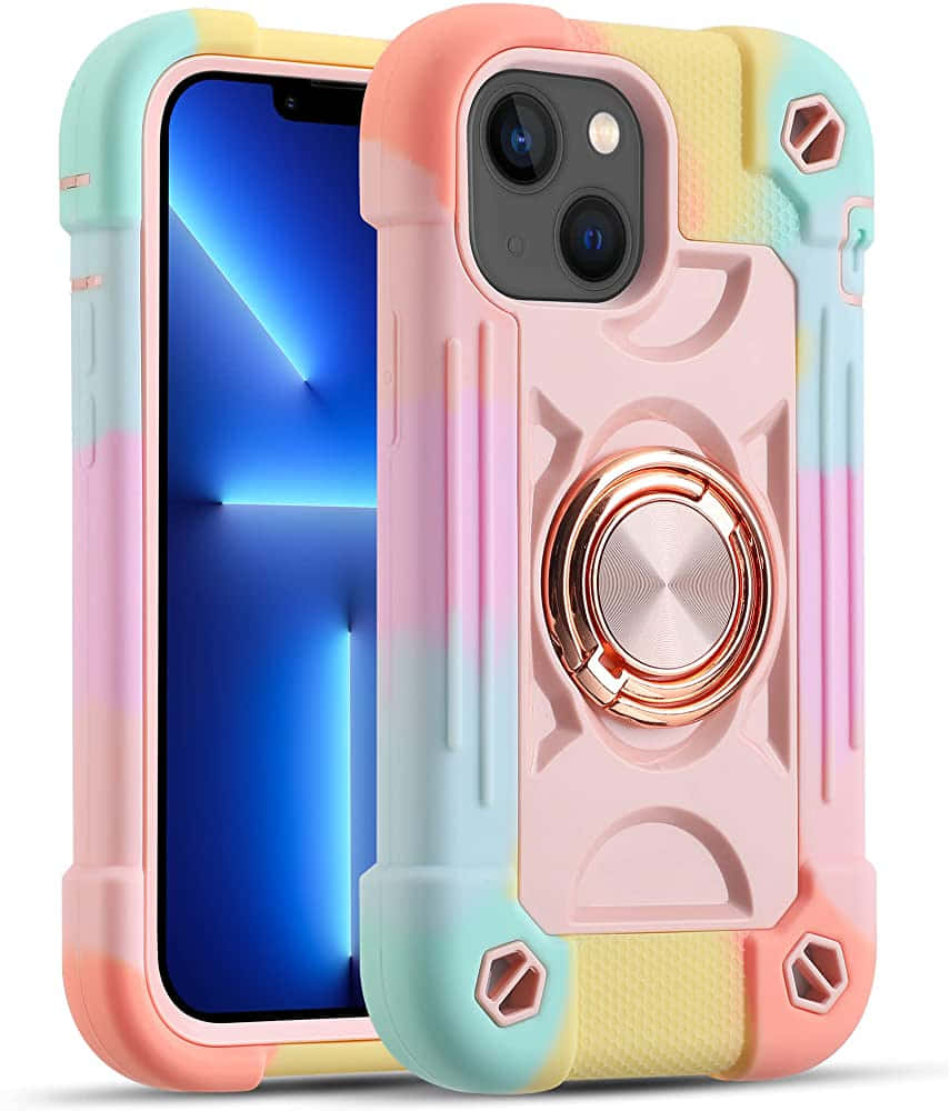 värikäs iPhone 11 -kuori, jossa on rengas Taustakuvat