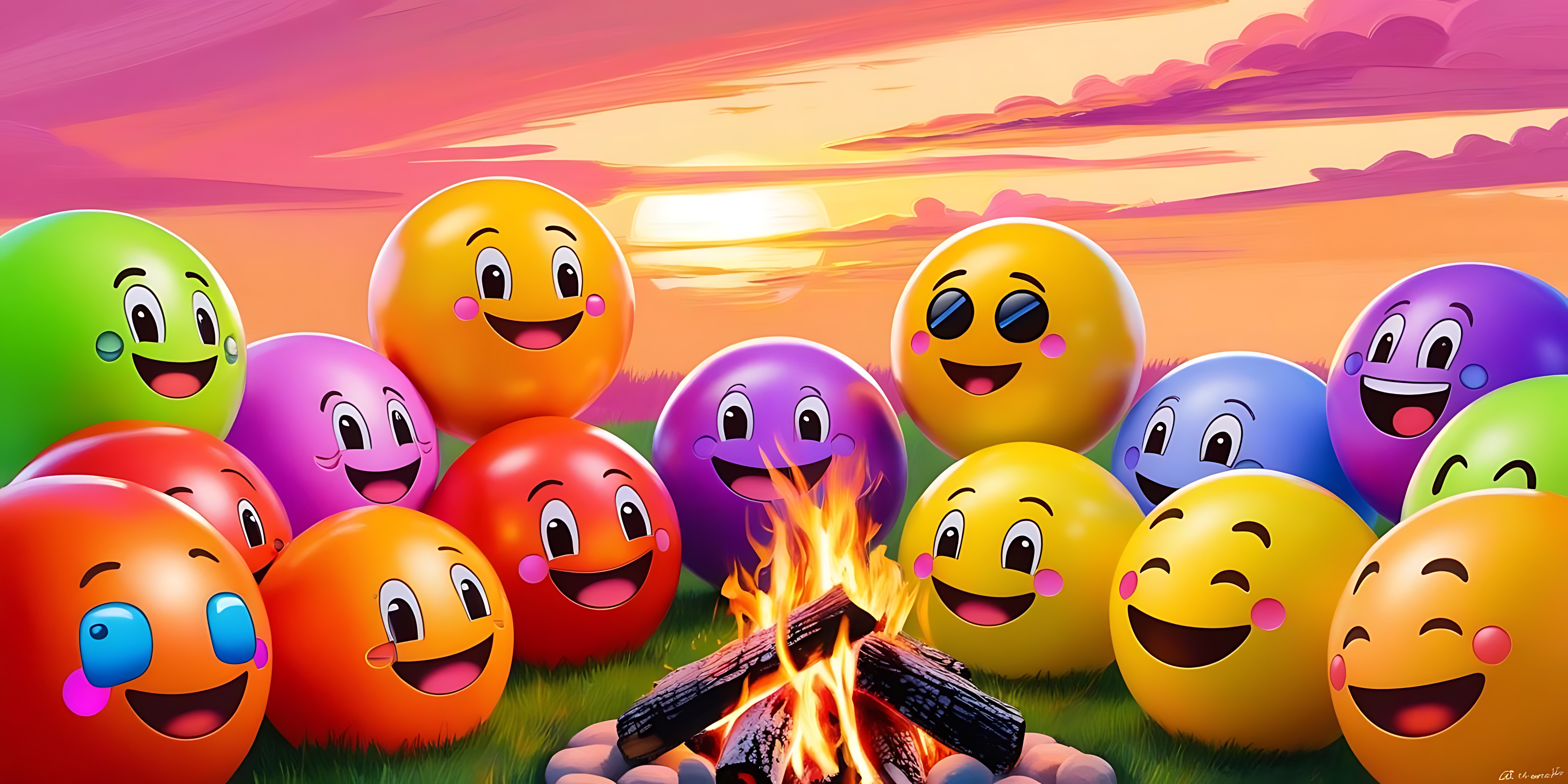 Värikkäät emoji-pallot Taustakuvat