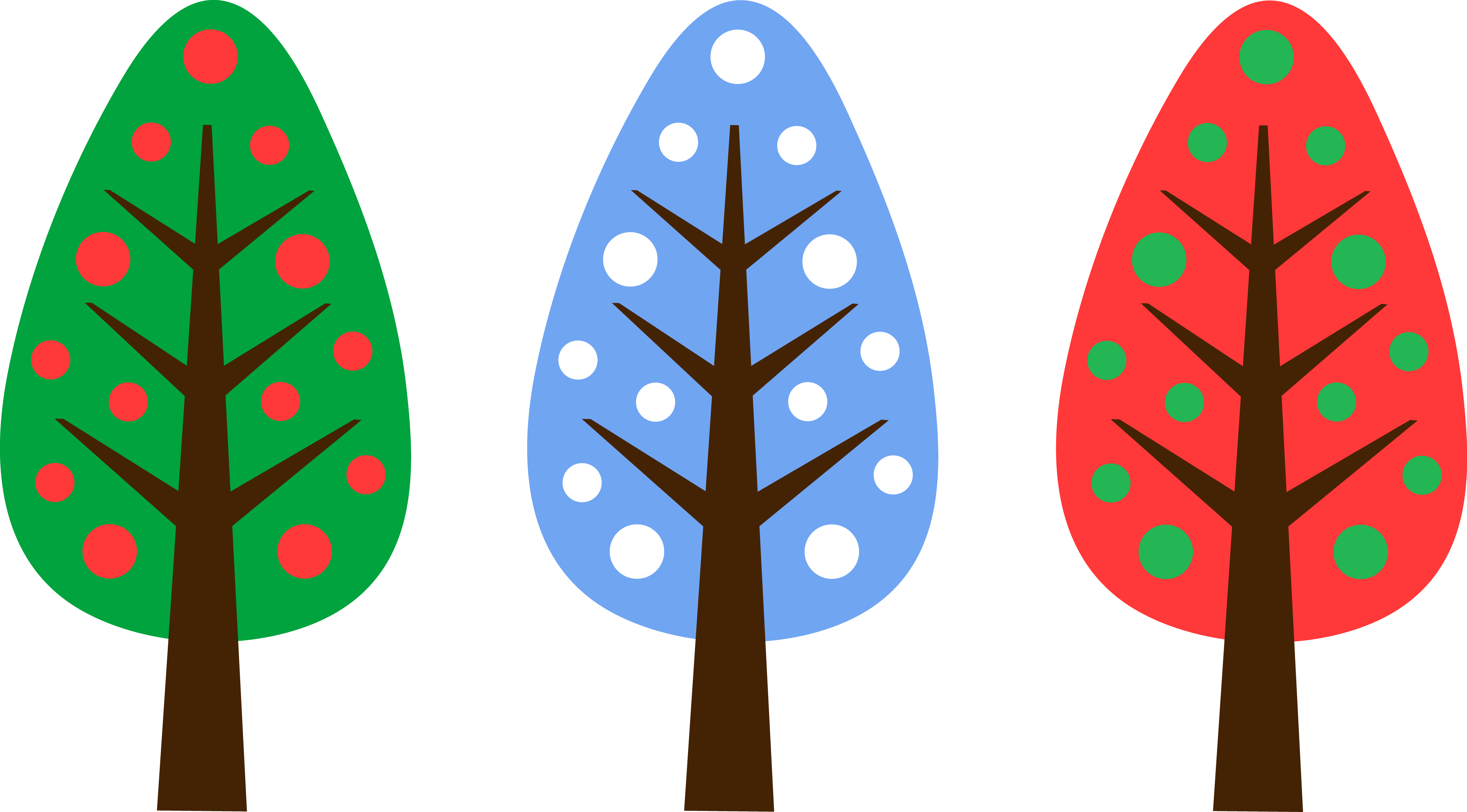 Värikkäät joulukuuset clipart Taustakuvat