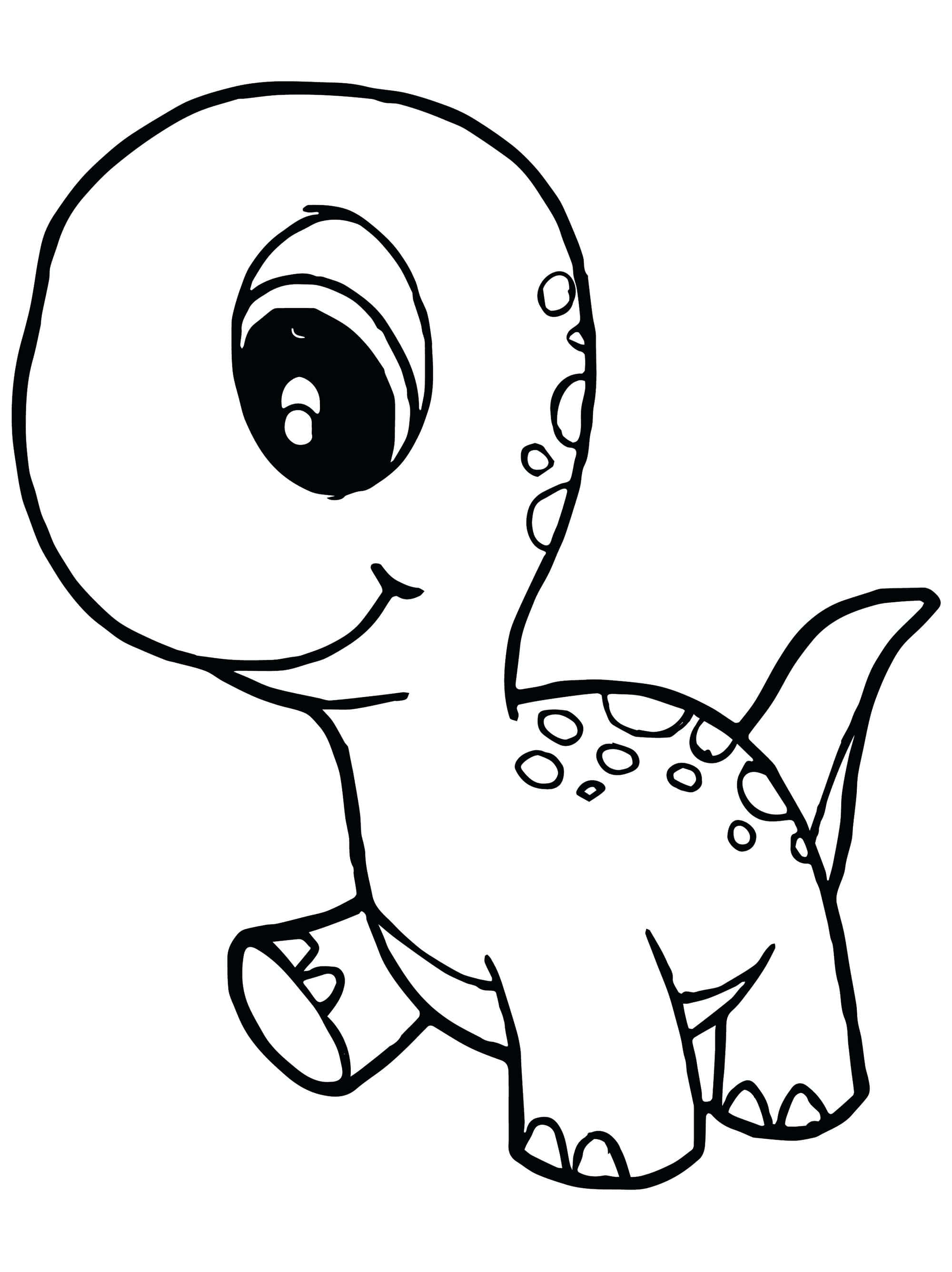 vauva dinosauruksen värityskuva Taustakuvat