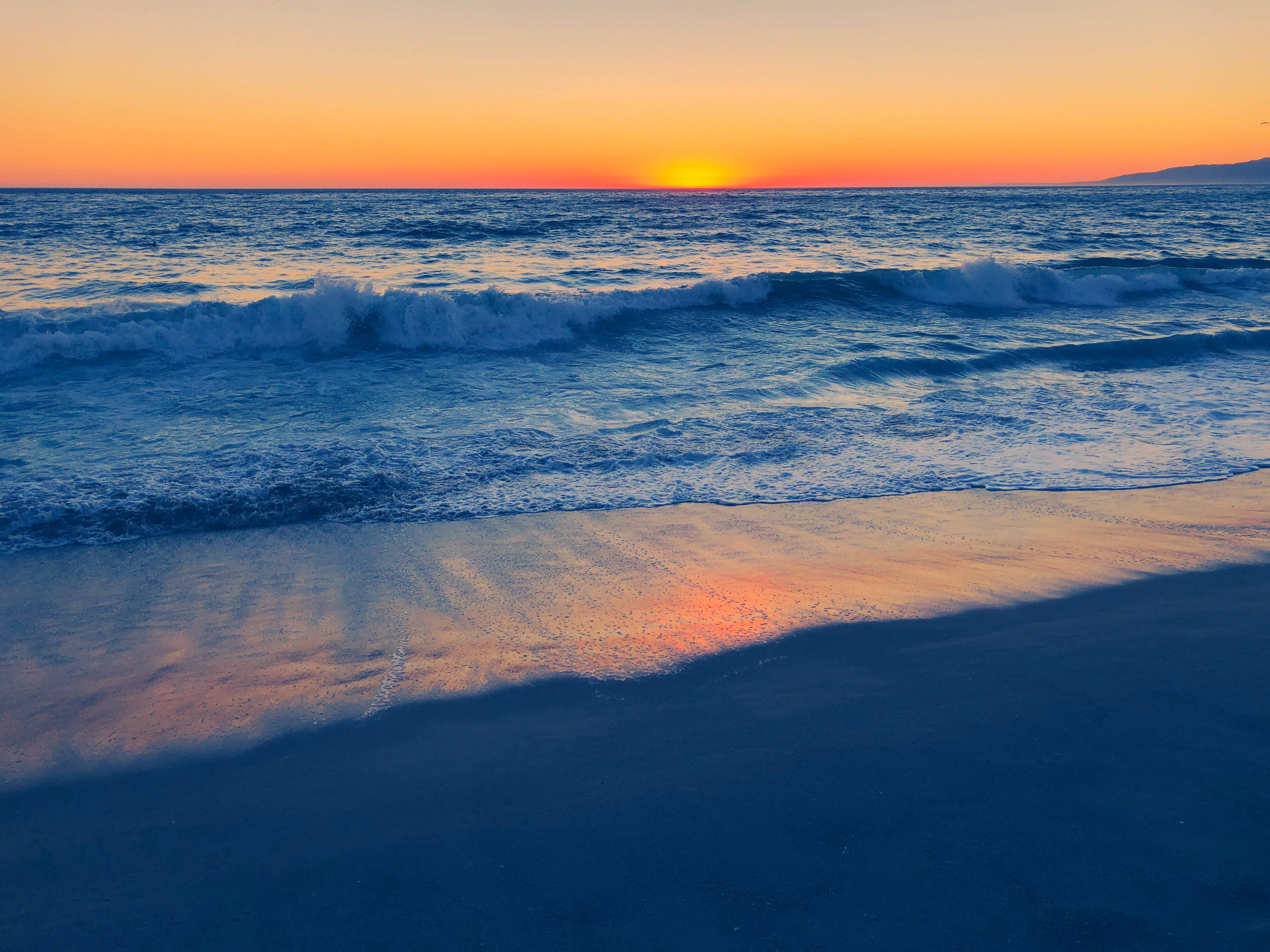 Venice Beach Los Angeles Auringonlasku Taustakuvat