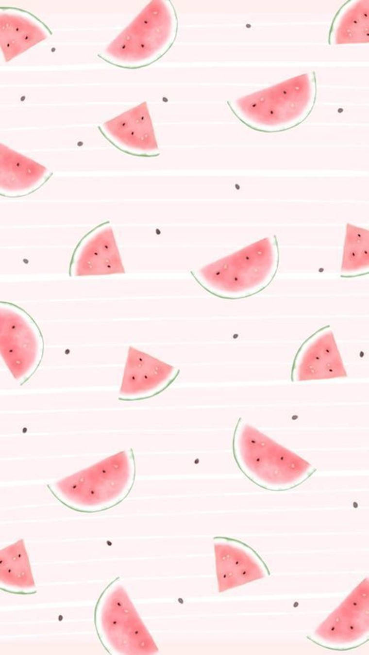 Vesimeloninviipaleet tyttömäinen iPhone Taustakuvat