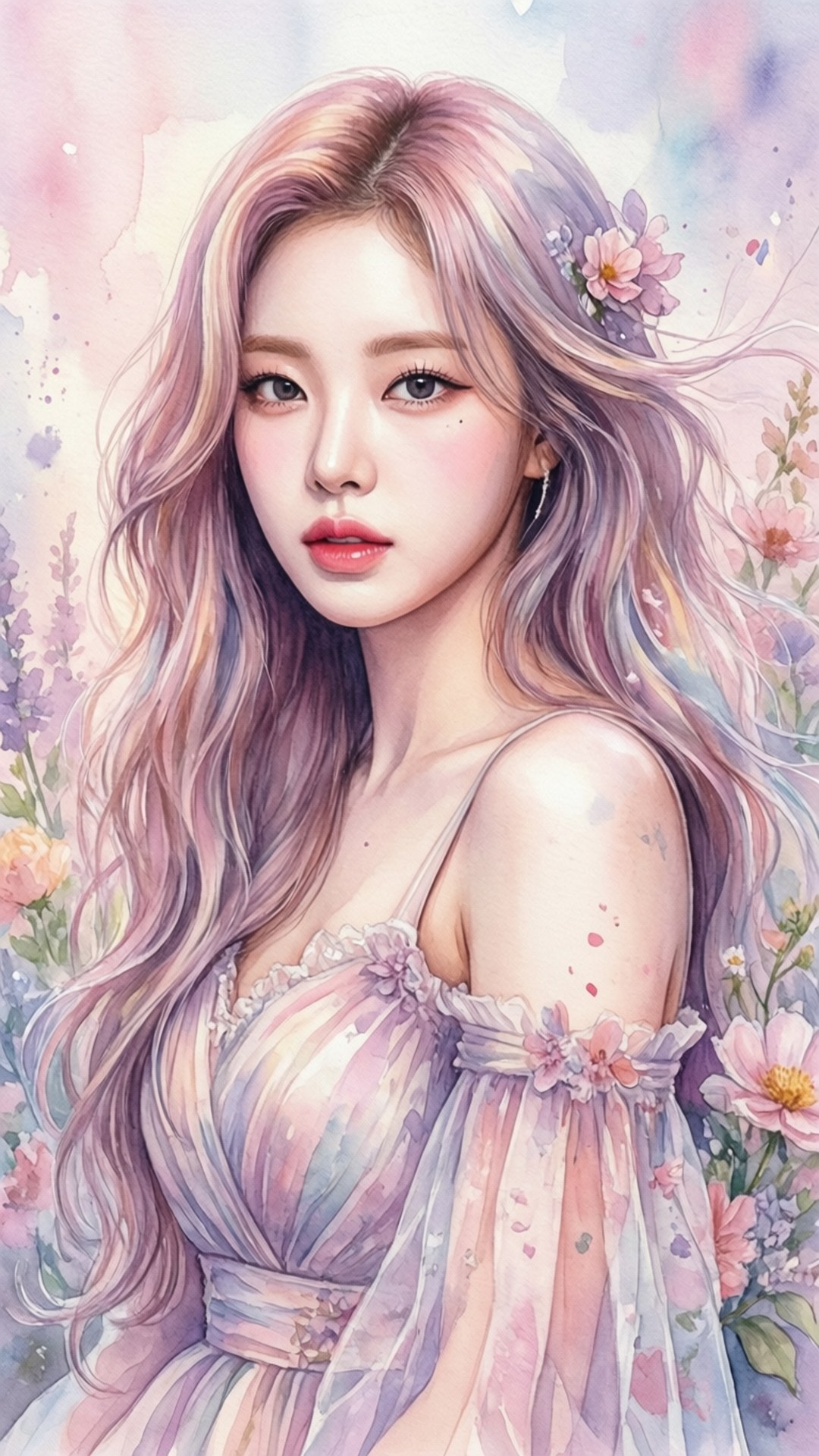 Vesiväri Kpop-idoli Taustakuvat