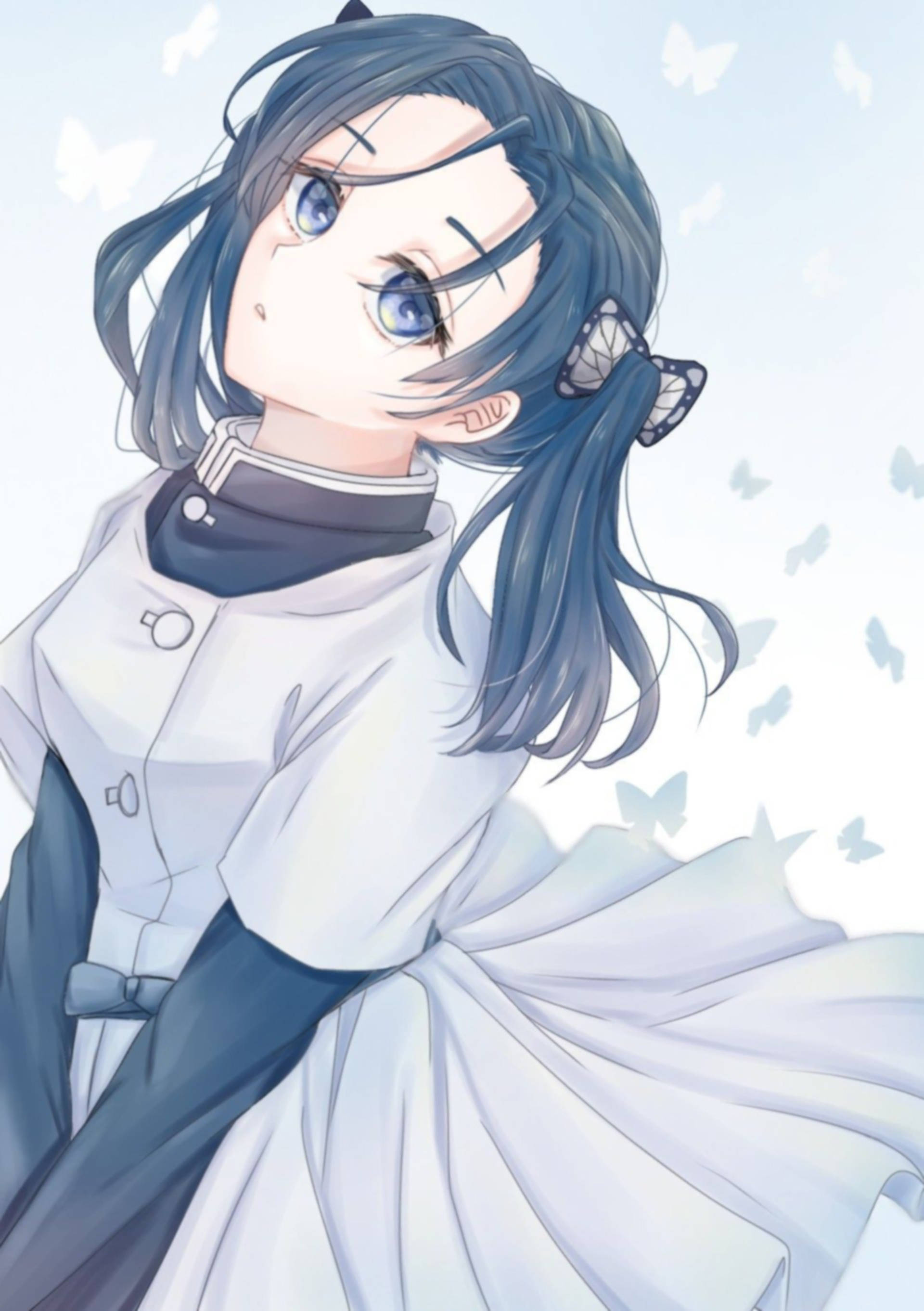 Viehättävä Demon Slayer Aoi Kanzaki Taustakuvat