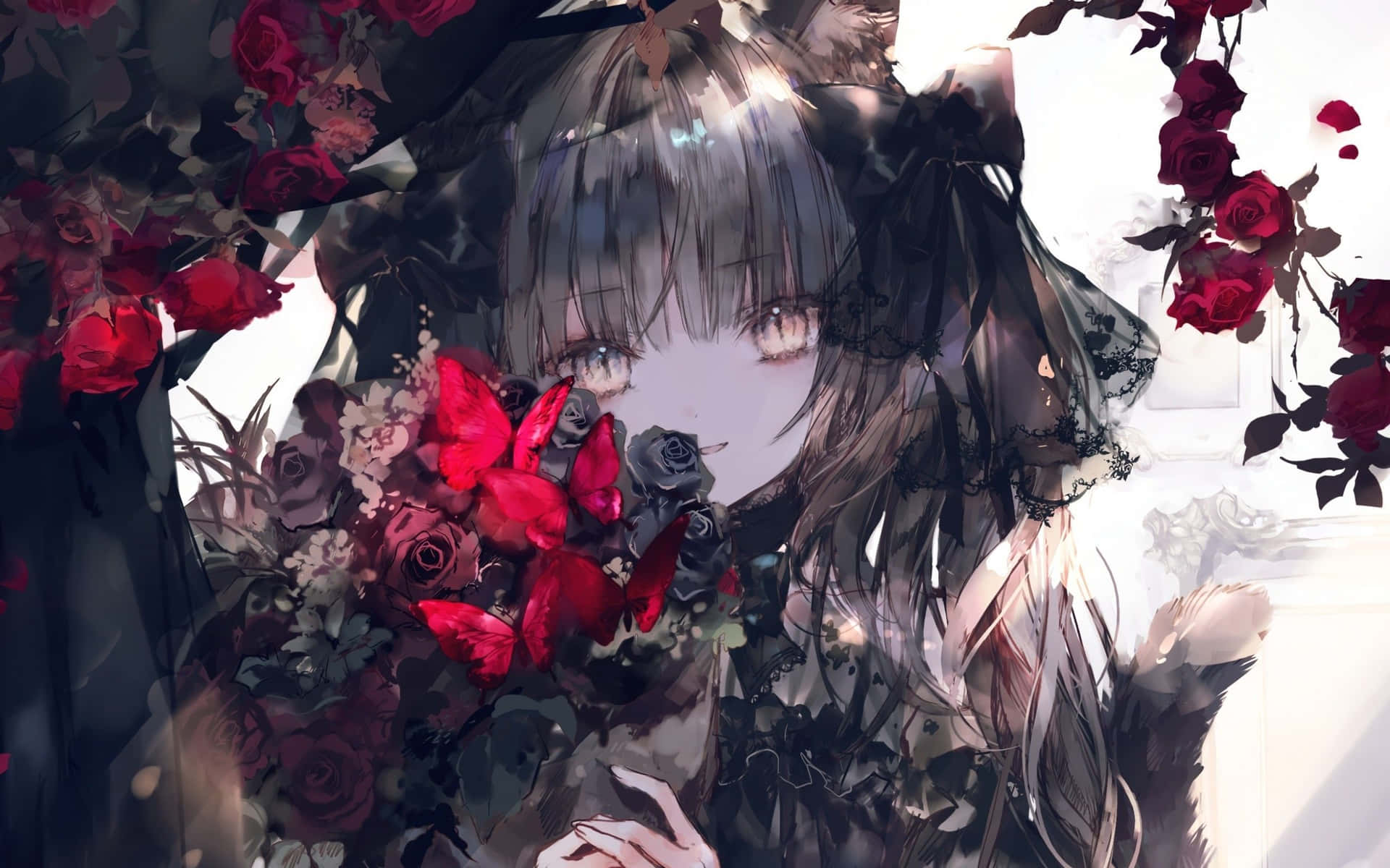 Goottilainen anime — Söpö anime GIF Taustakuvat