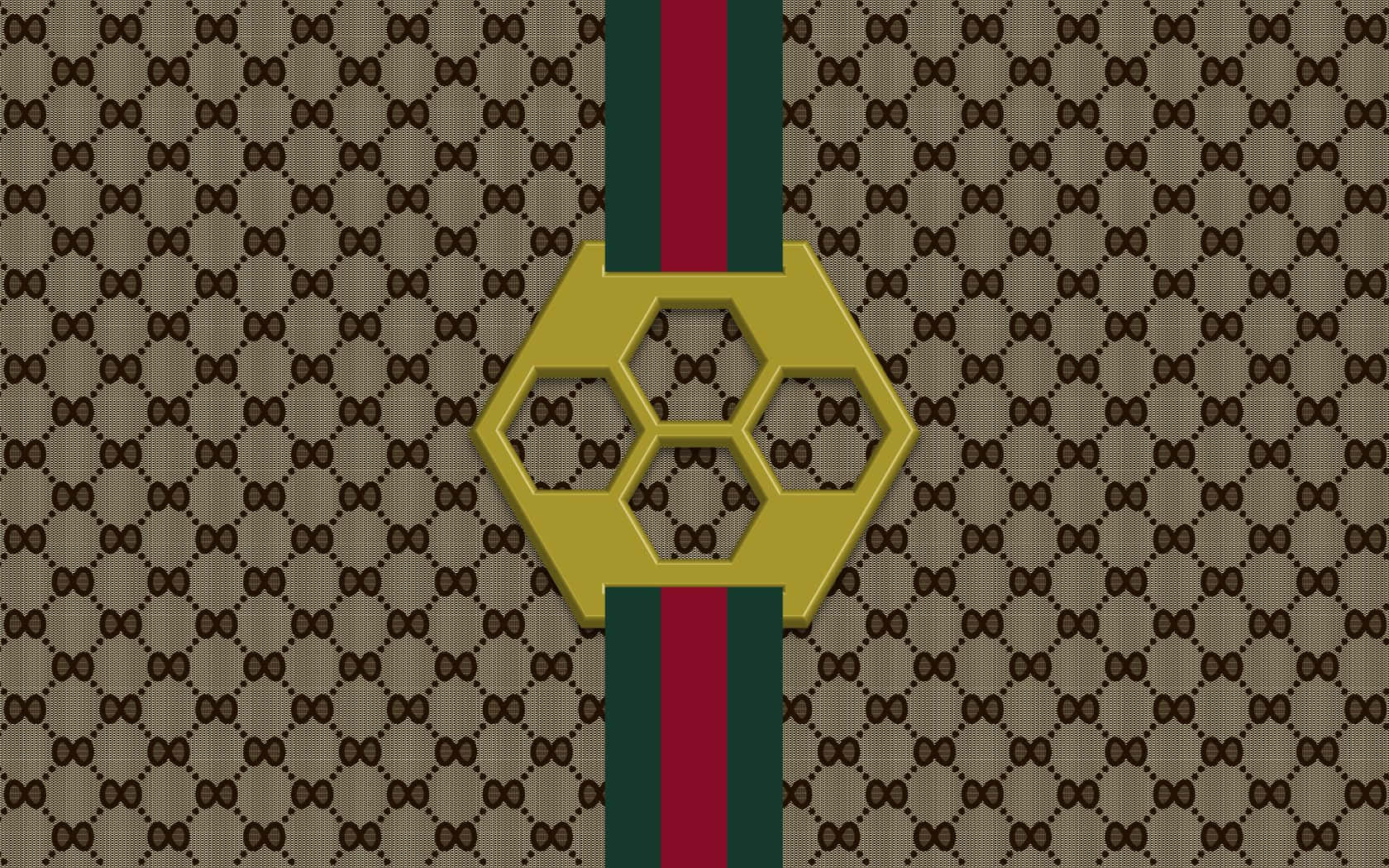 Viehättävä Gucci-kulta- ja ruskea tausta Taustakuvat