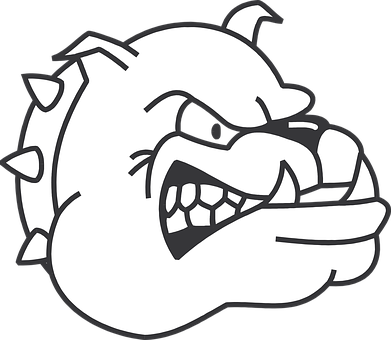 Vihainen bulldog-maskotti vektori Taustakuvat