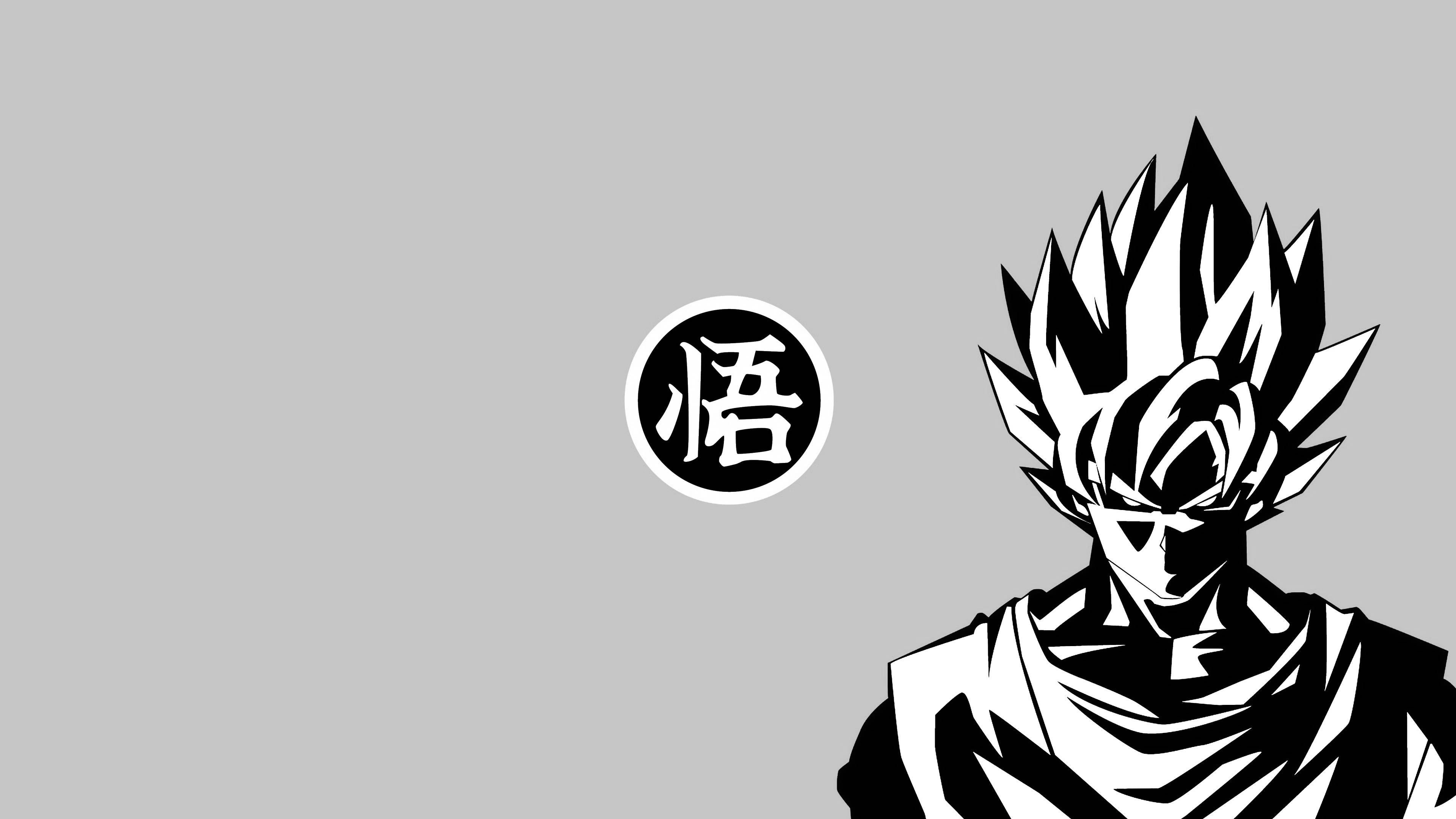 Vihainen Goku mustavalkoinen Taustakuvat